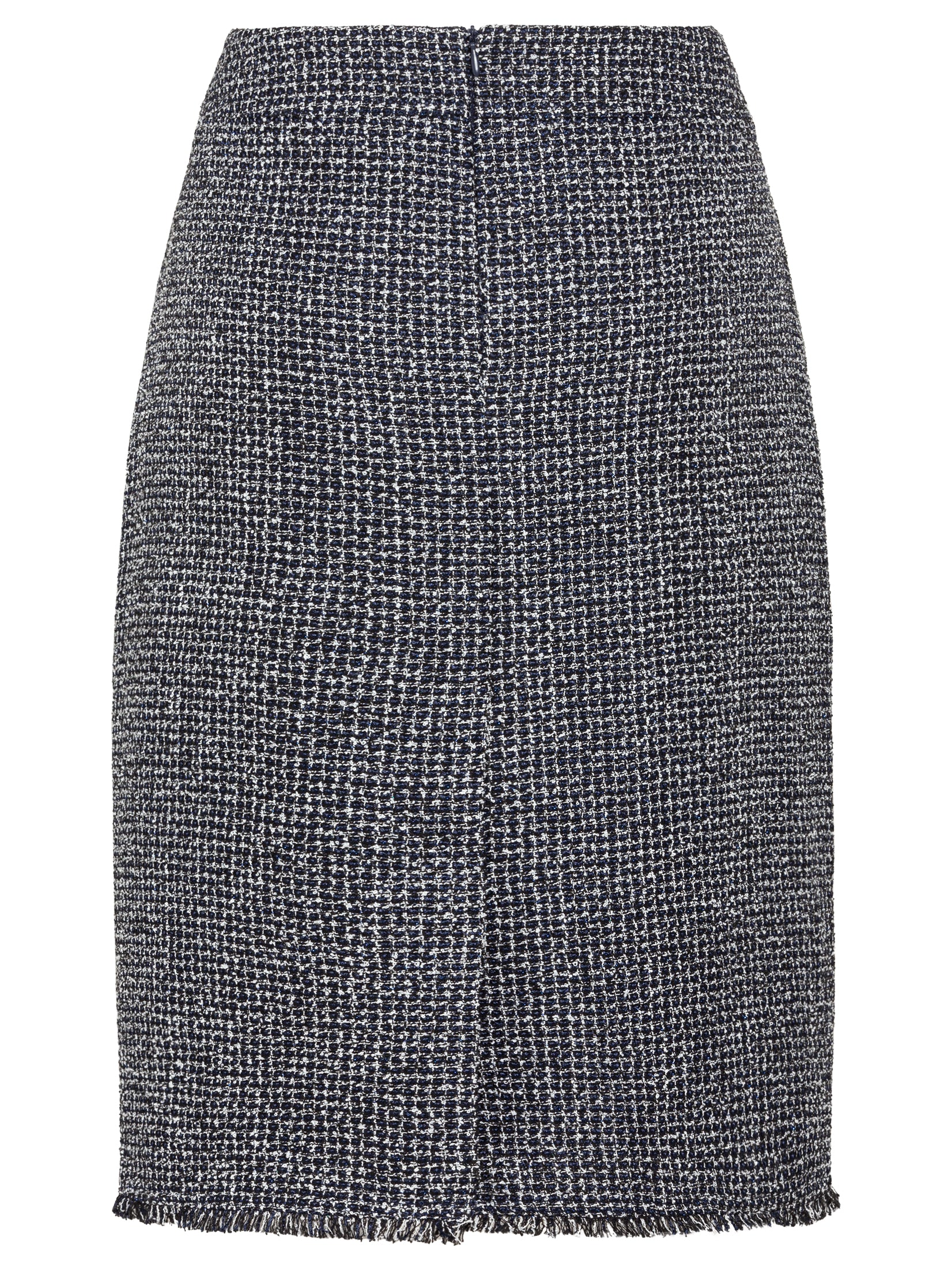 Olsen Black and Navy Woven Skirt
