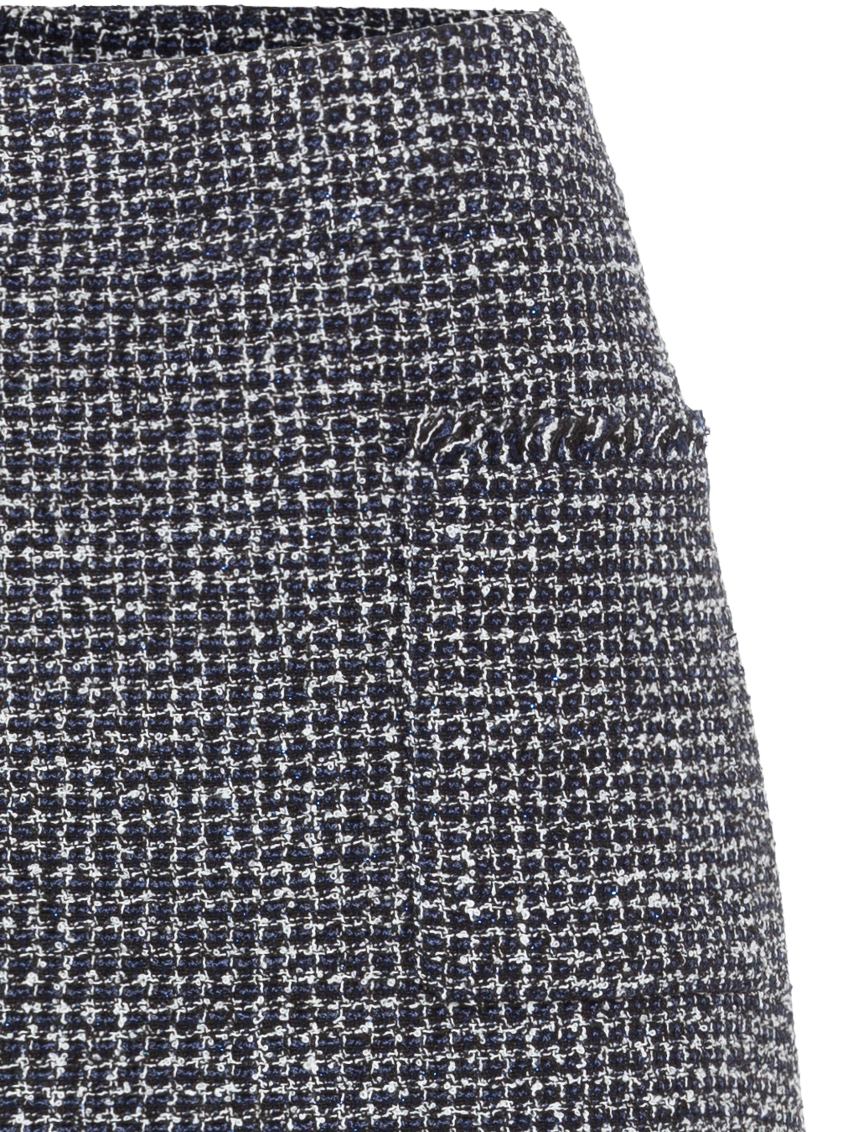 Olsen Black and Navy Woven Skirt