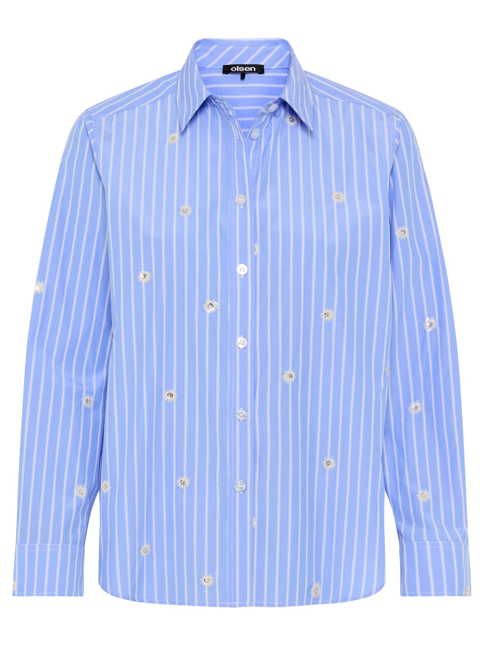 Olsen Bluebird Sequin Embellished Shirt