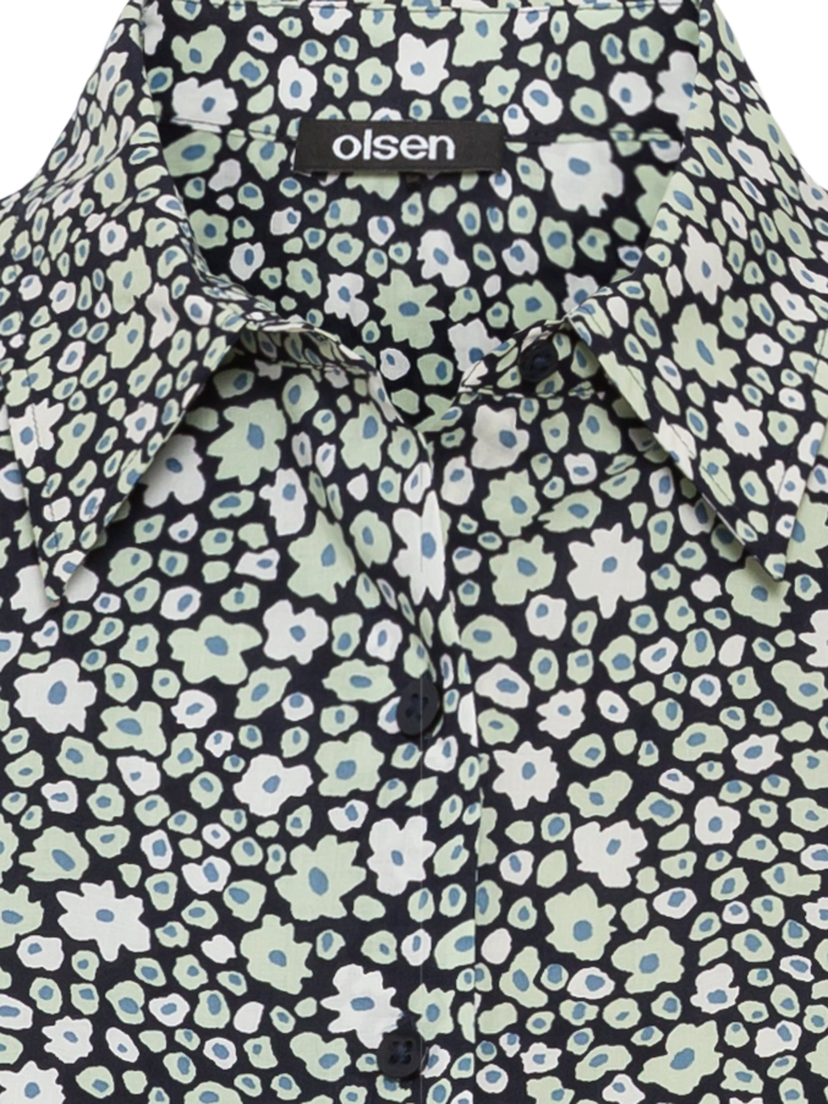 Olsen Green flower blouse