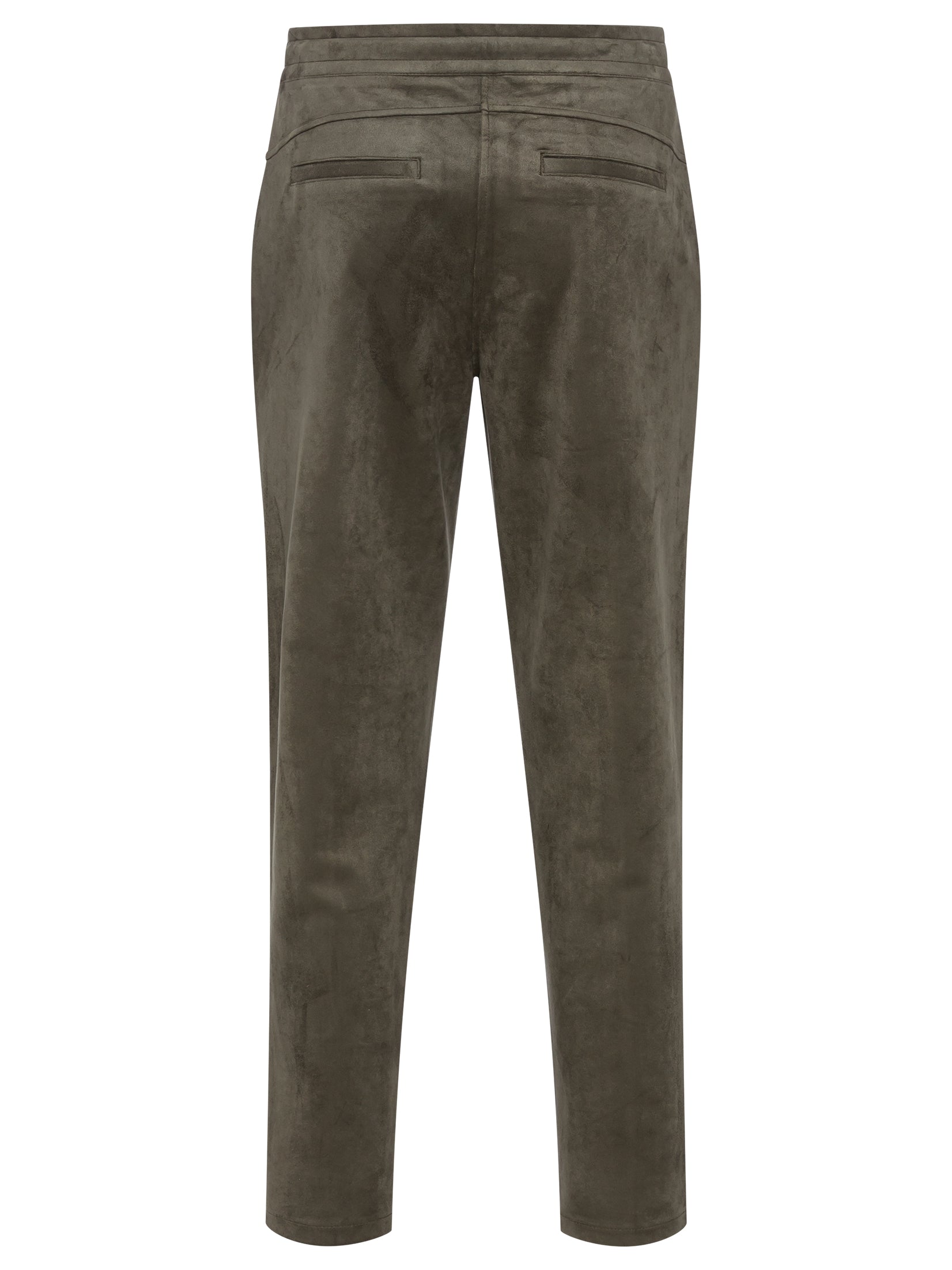 Olsen Lisa Faux Suede Pant -Olive