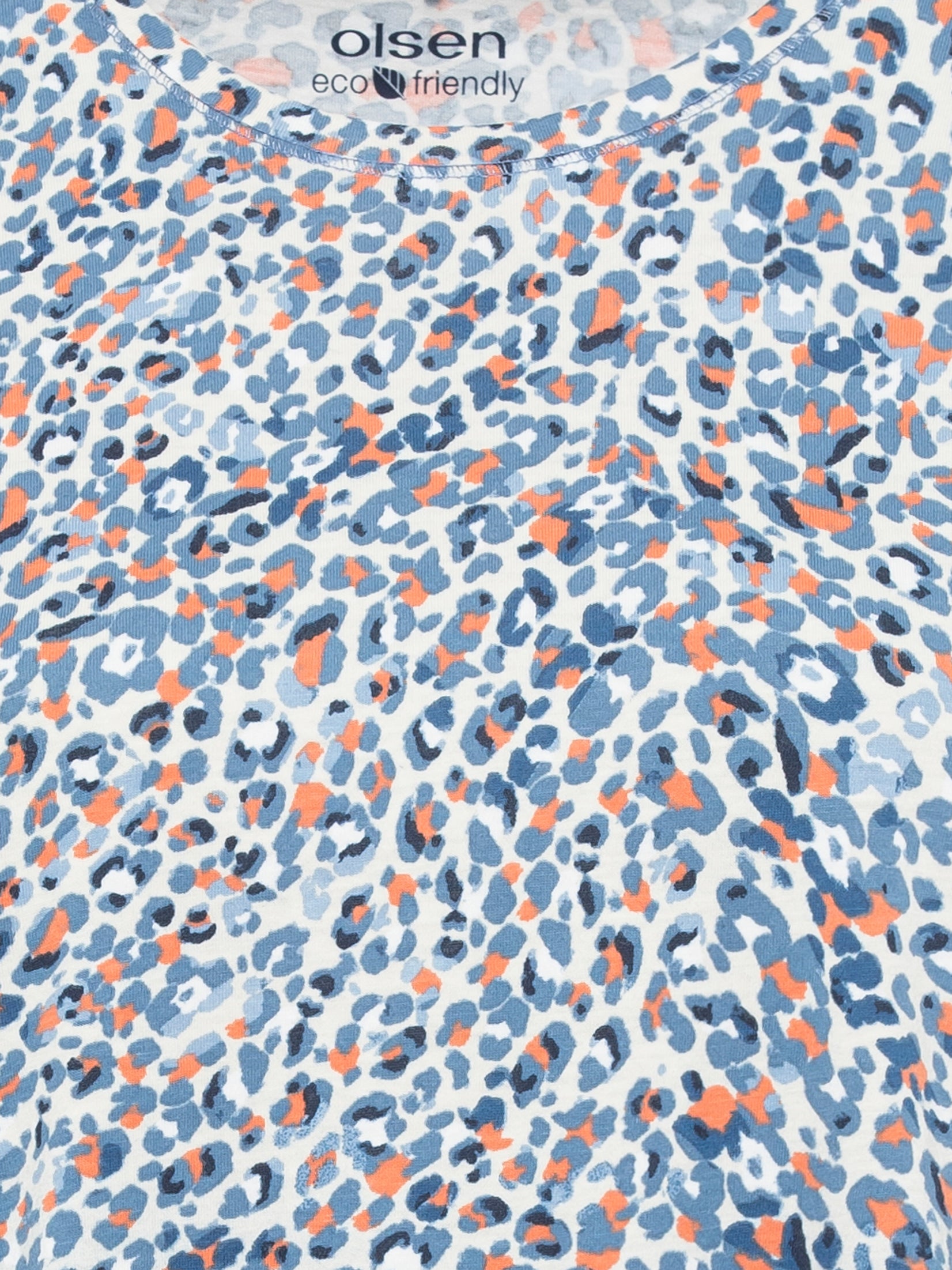 Olsen Animal Print 3/4 Sleeve T-Shirt
