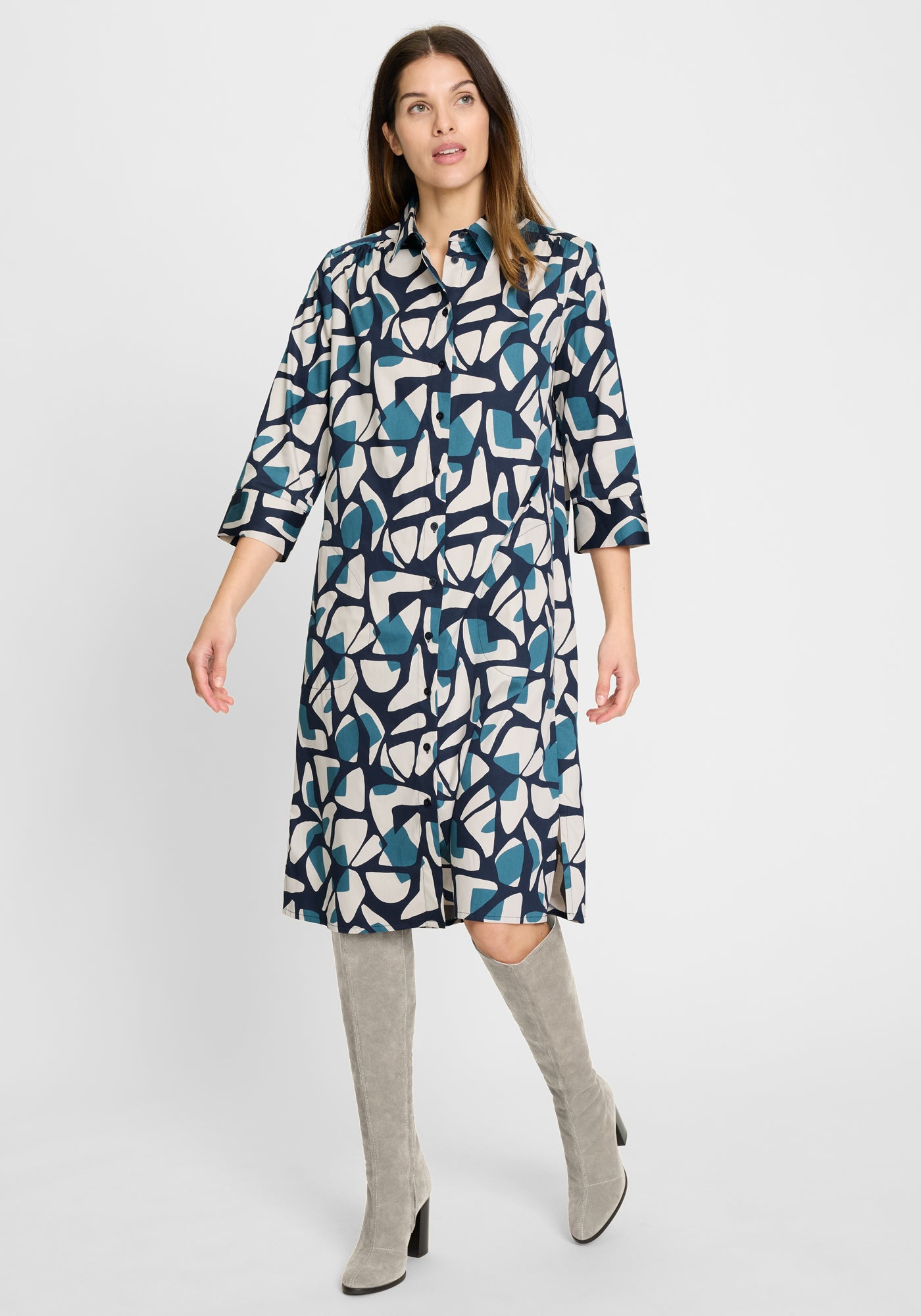 Olsen- Shapes Shirt Dress