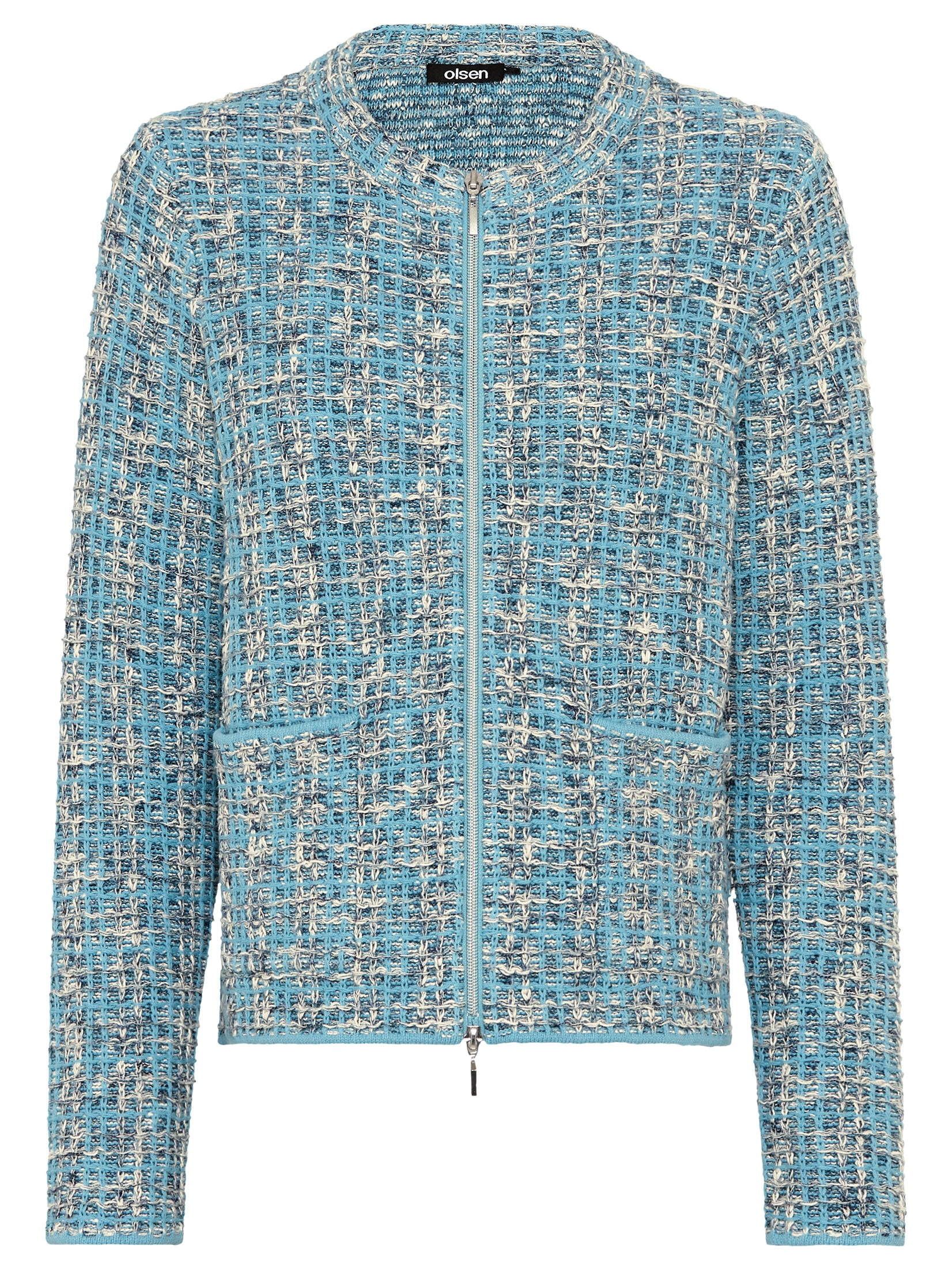 Olsen- Aqua and Beige Jacket