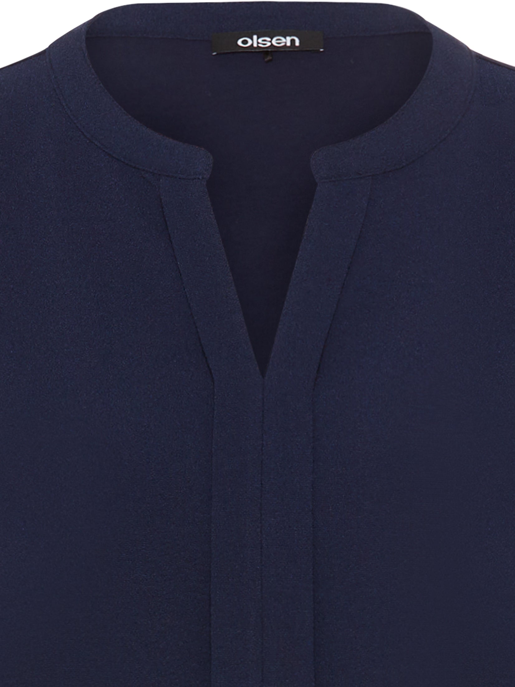 Olsen-V-Neck Navy Long Sleeve Top