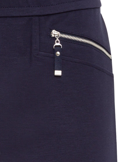 Olsen - Ink Navy Skirt with Zip Pockets