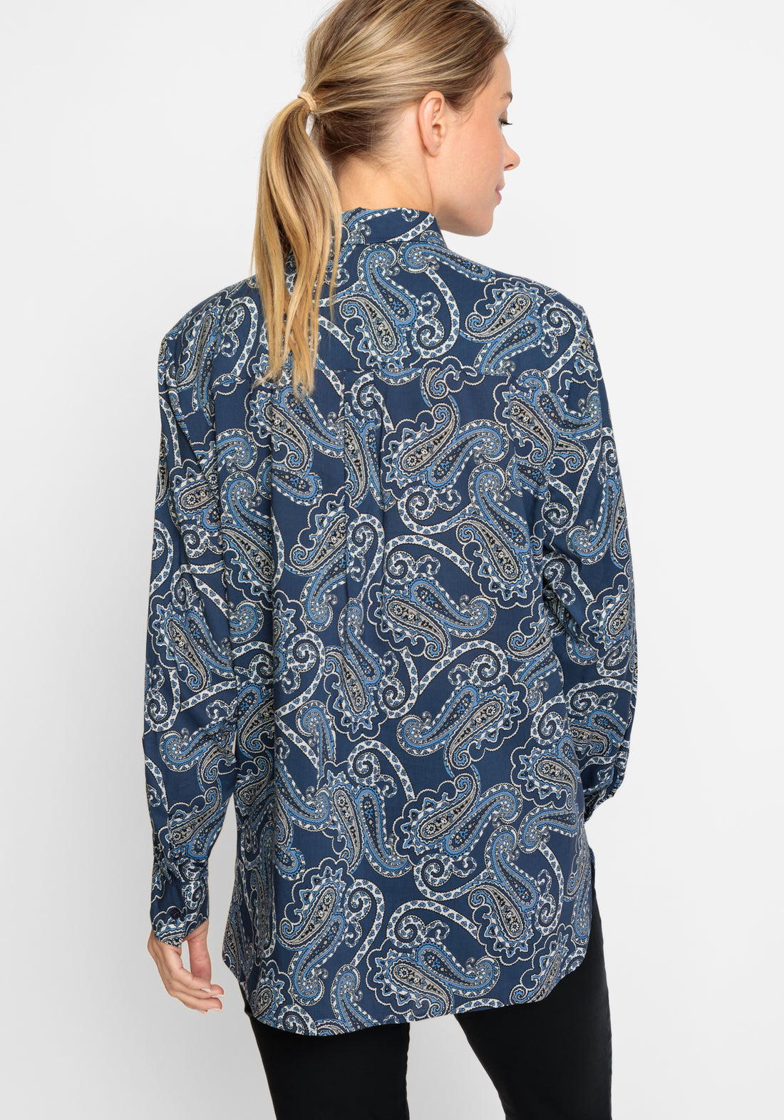 Olsen - Paisley Print Long Sleeve Button Up Shirt
