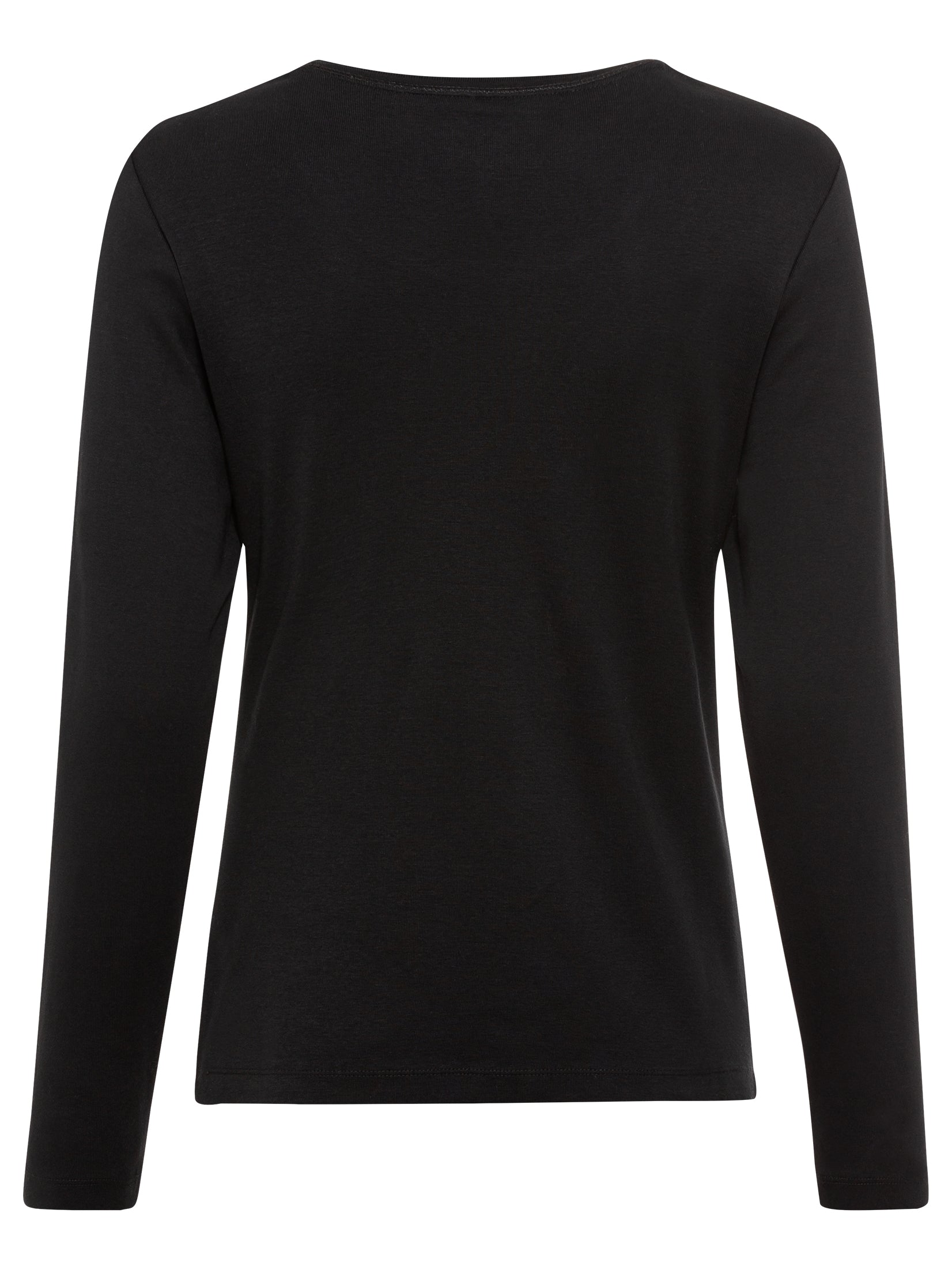 Olsen  - Black Long Sleeve Round Neck Tee