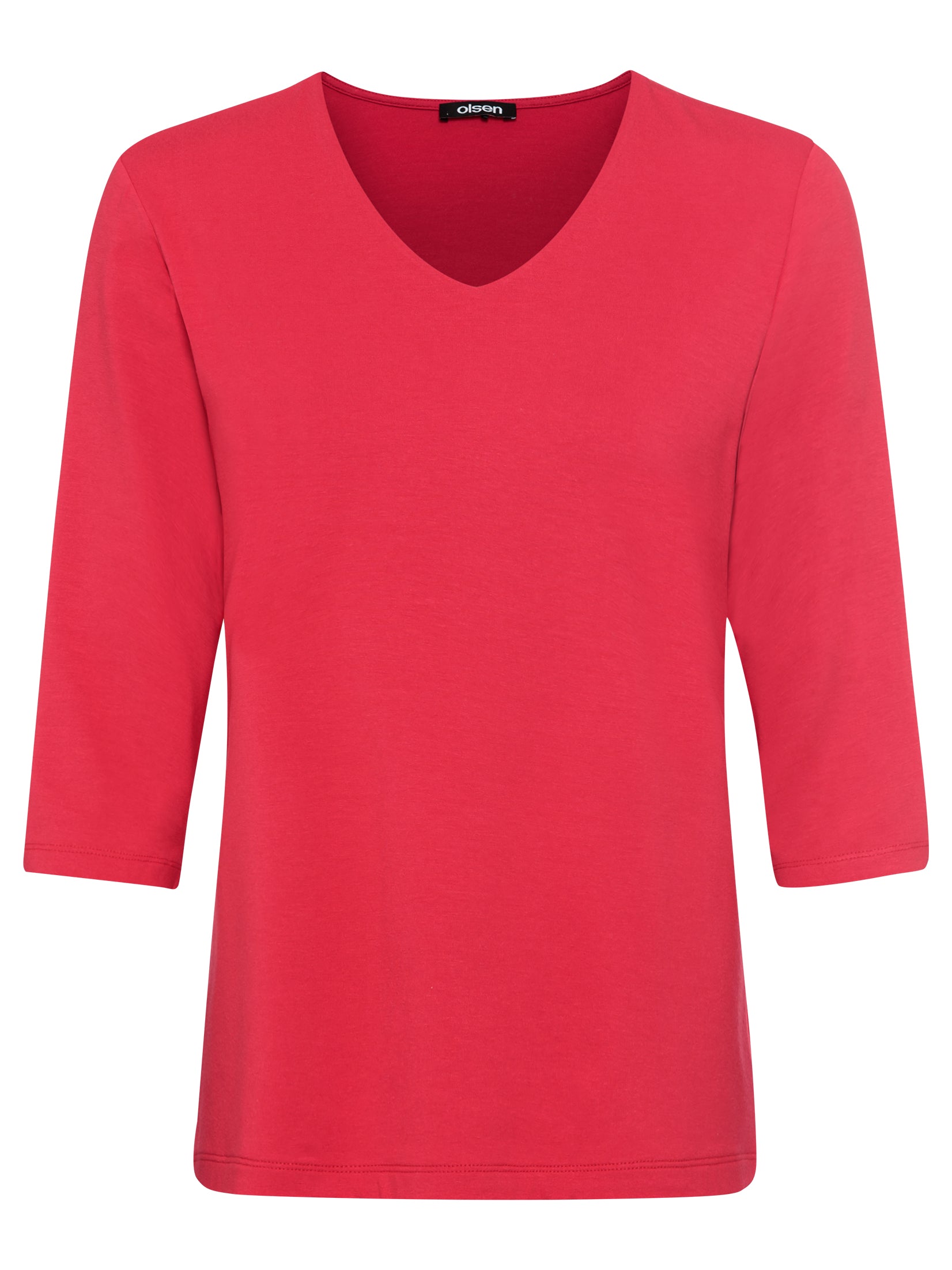 Olsen Red V Neck Top