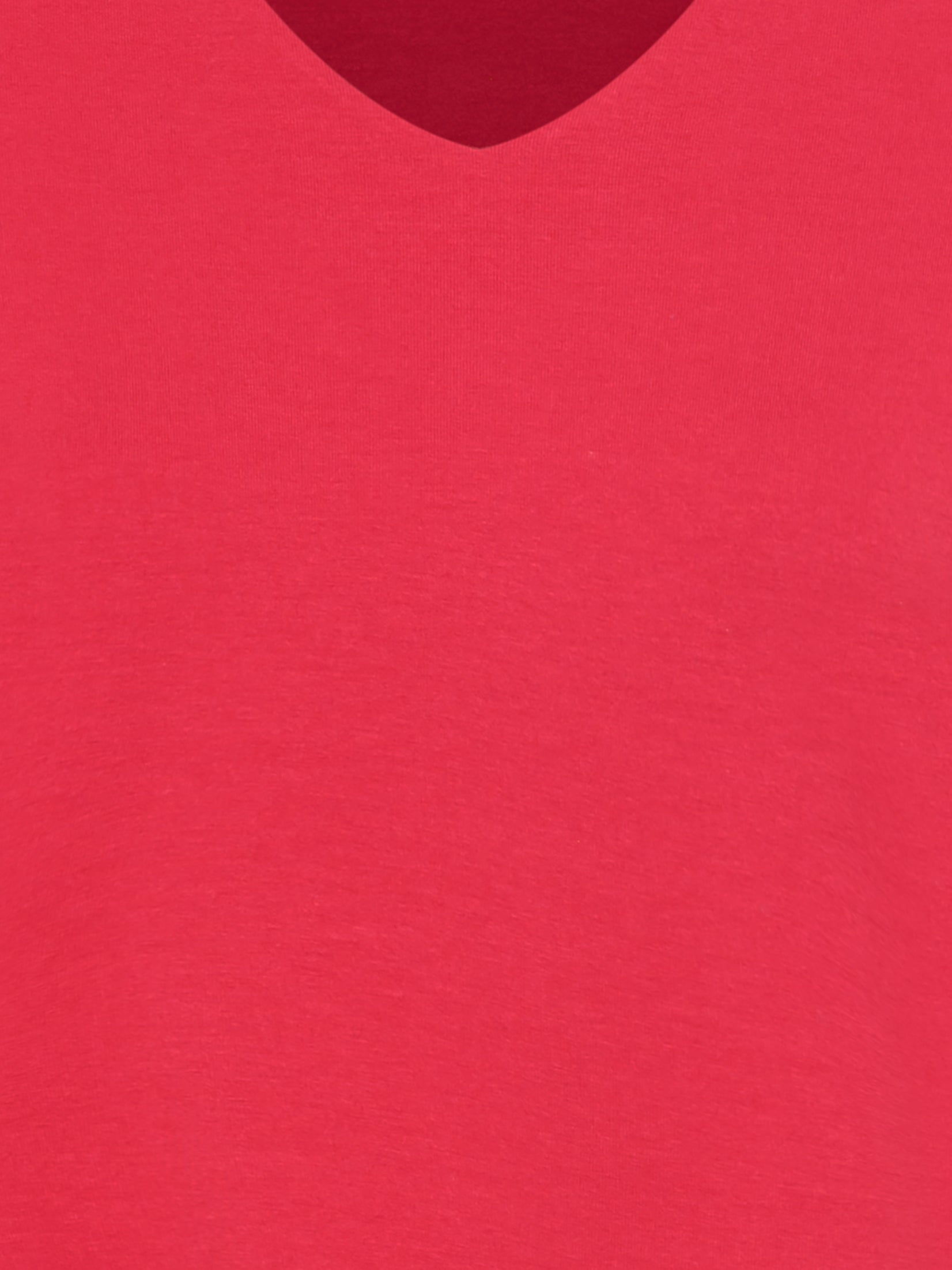 Olsen Red V Neck Top