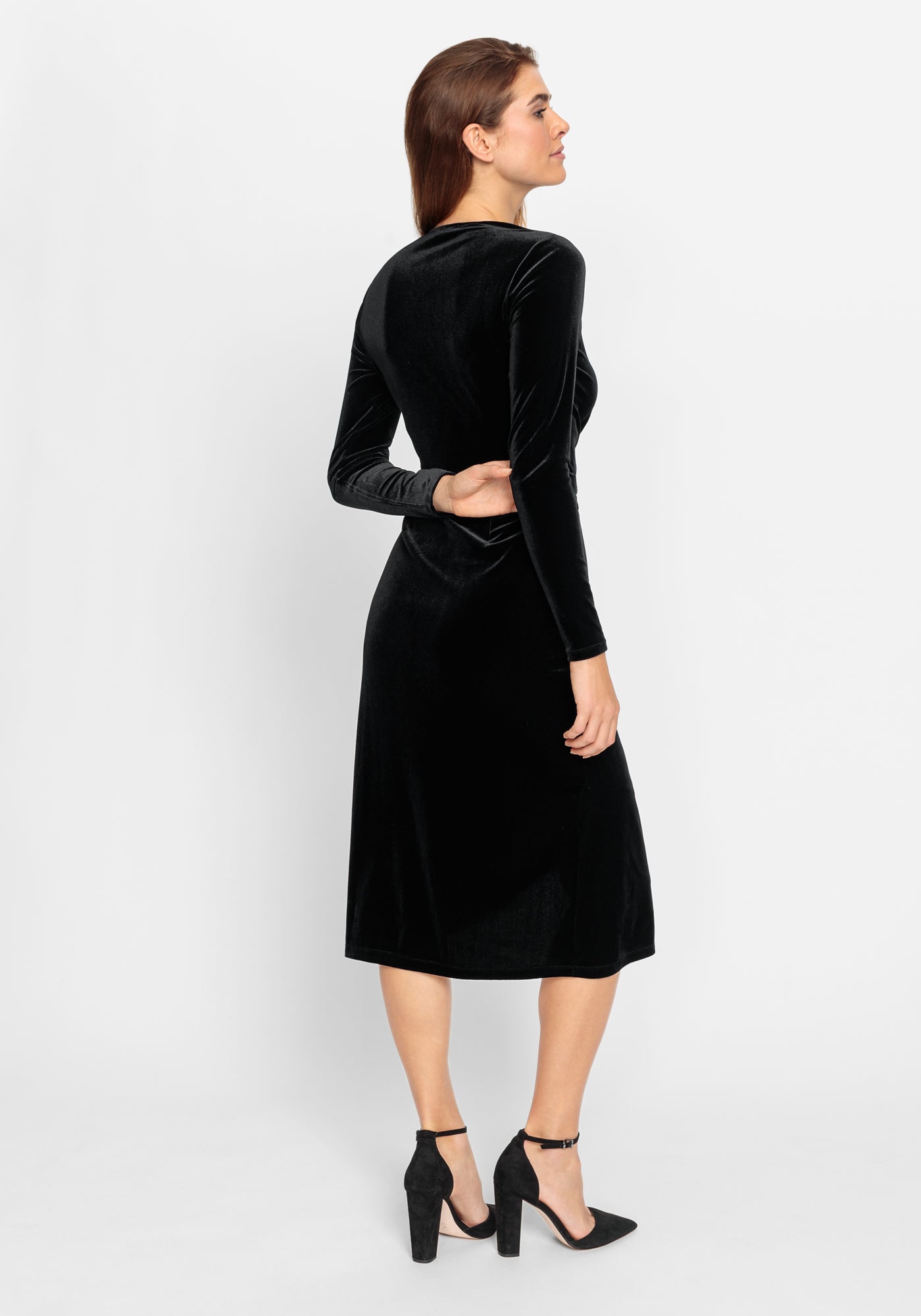 Olsen Black Velvet Dress