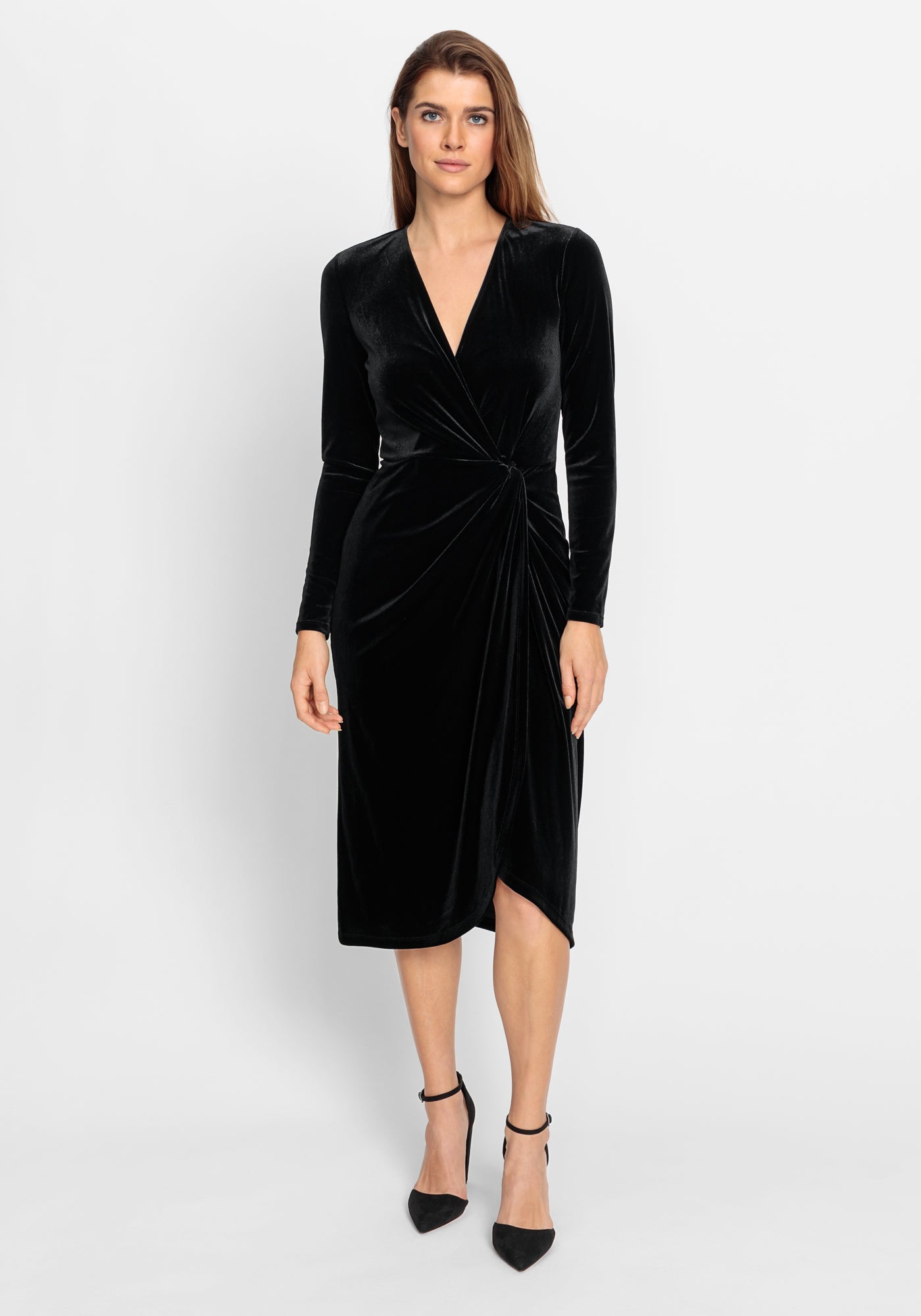 Olsen Black Velvet Dress