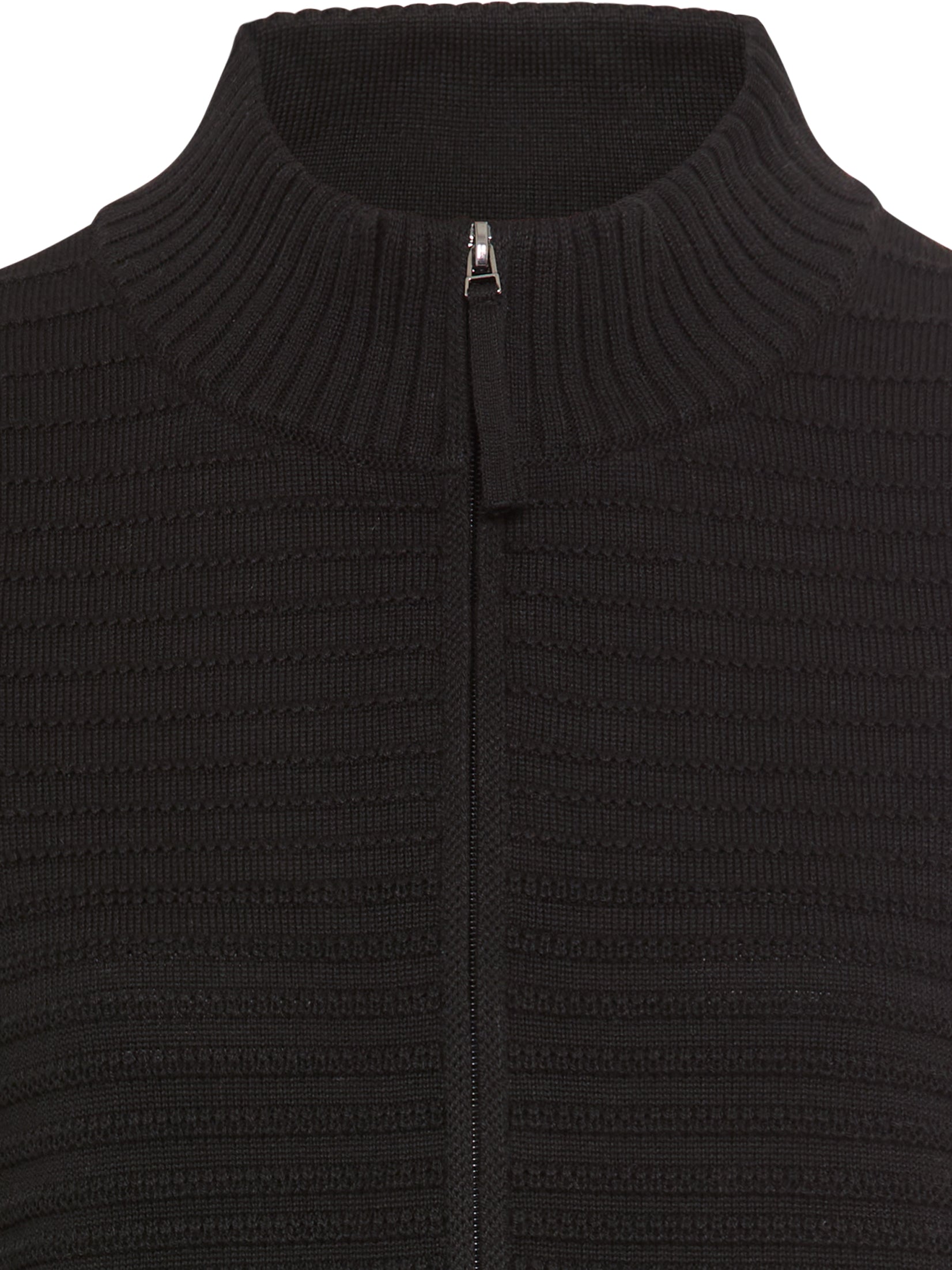 Olsen - Black Zip Knit Cardi