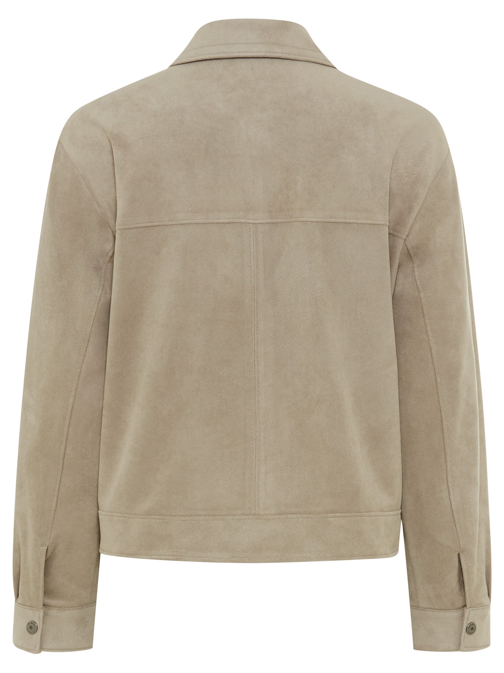 Olsen-Beige Micro Suede Jacket