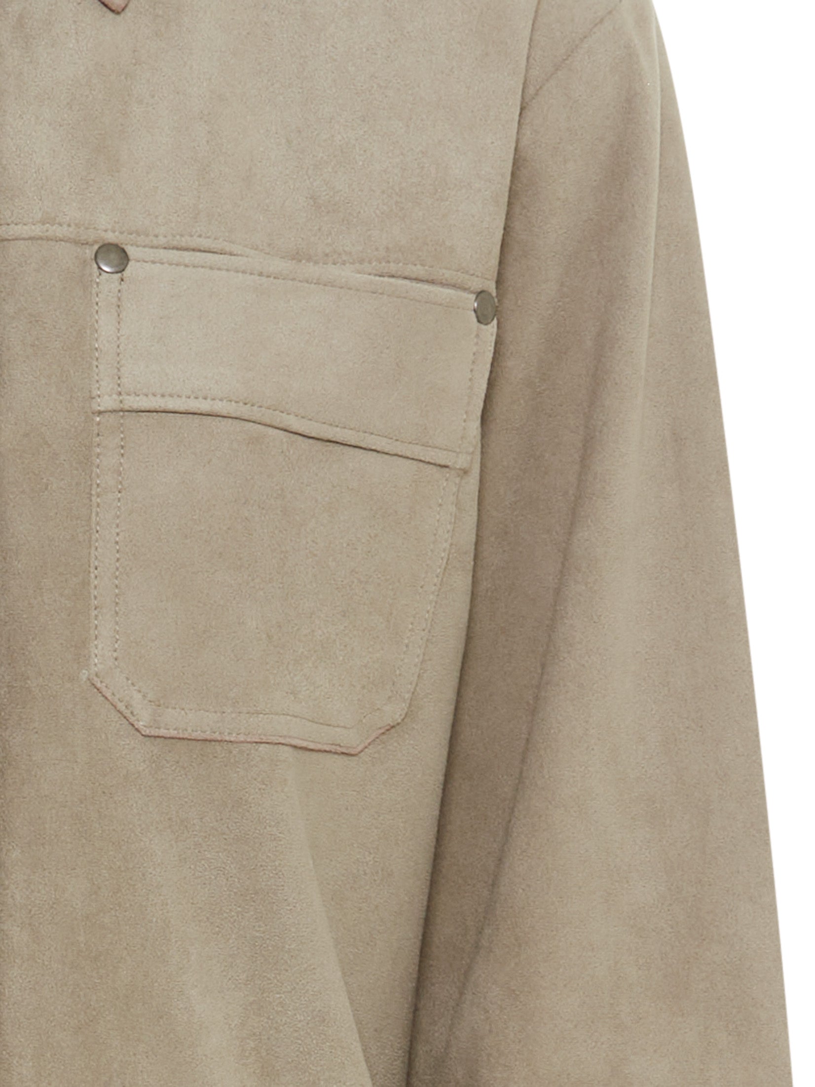 Olsen-Beige Micro Suede Jacket