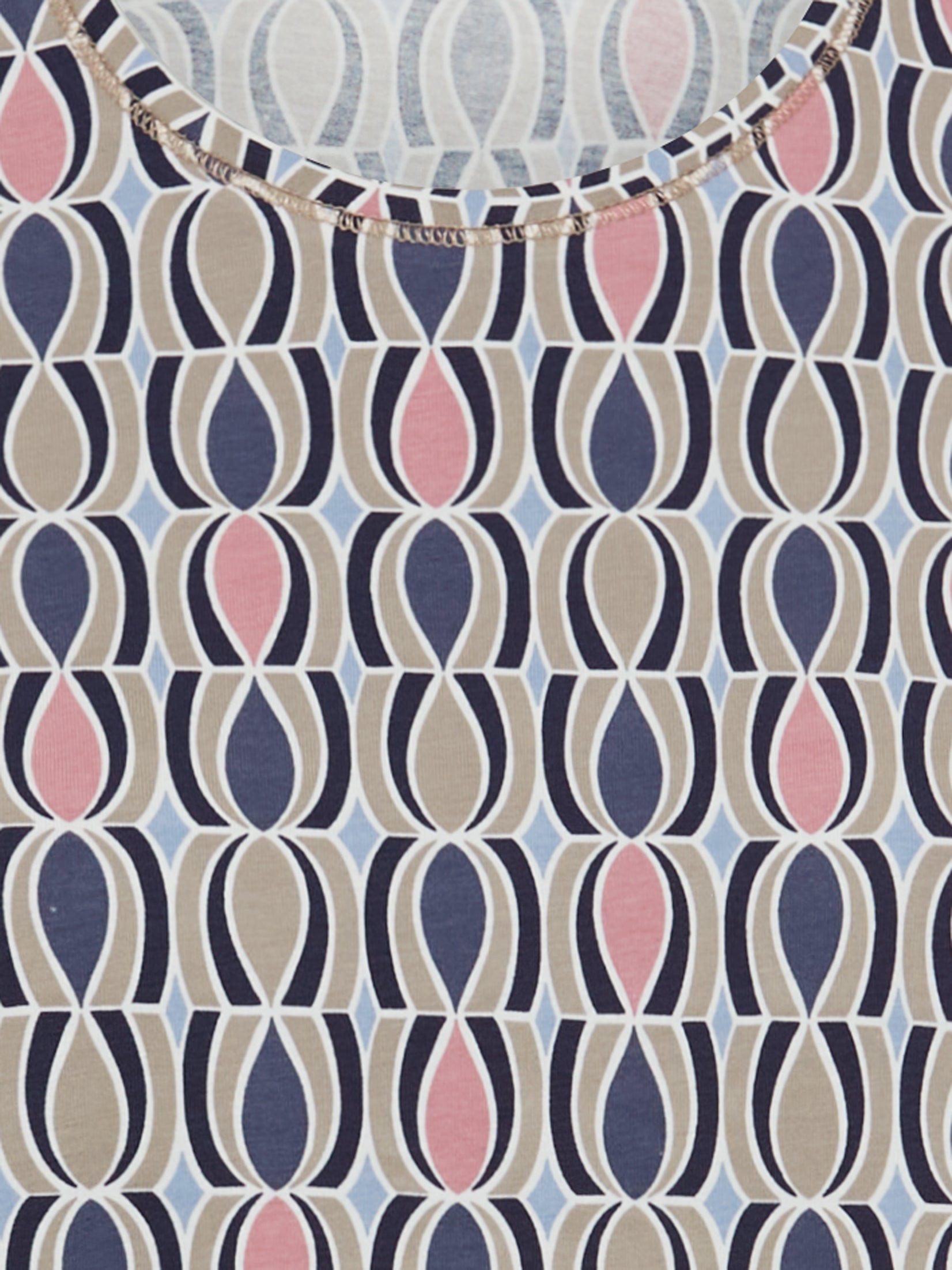 Olsen-Blue, Beige, Pink 3/4 T-shirt