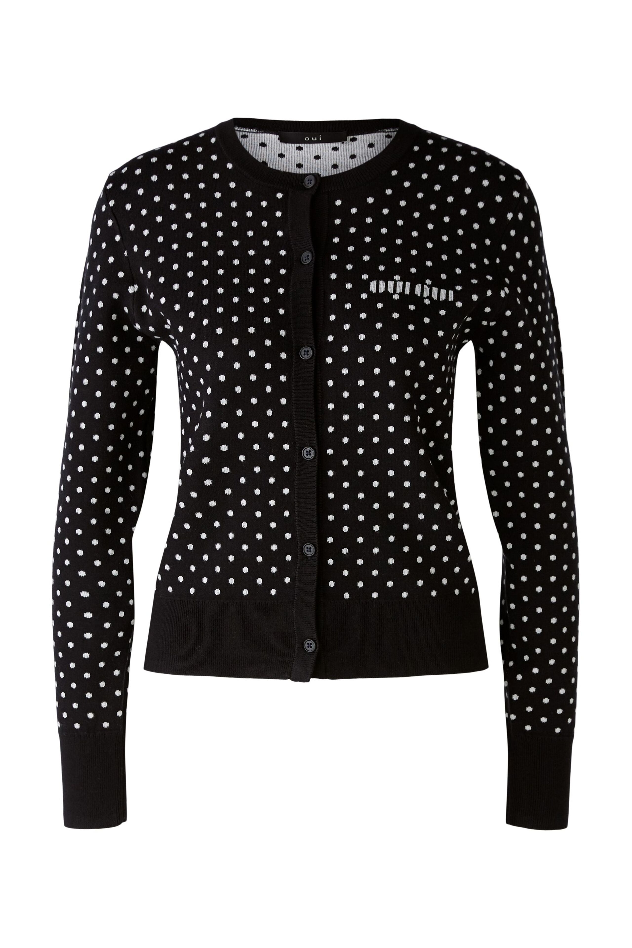 Oui - Polka Dot Cardigan