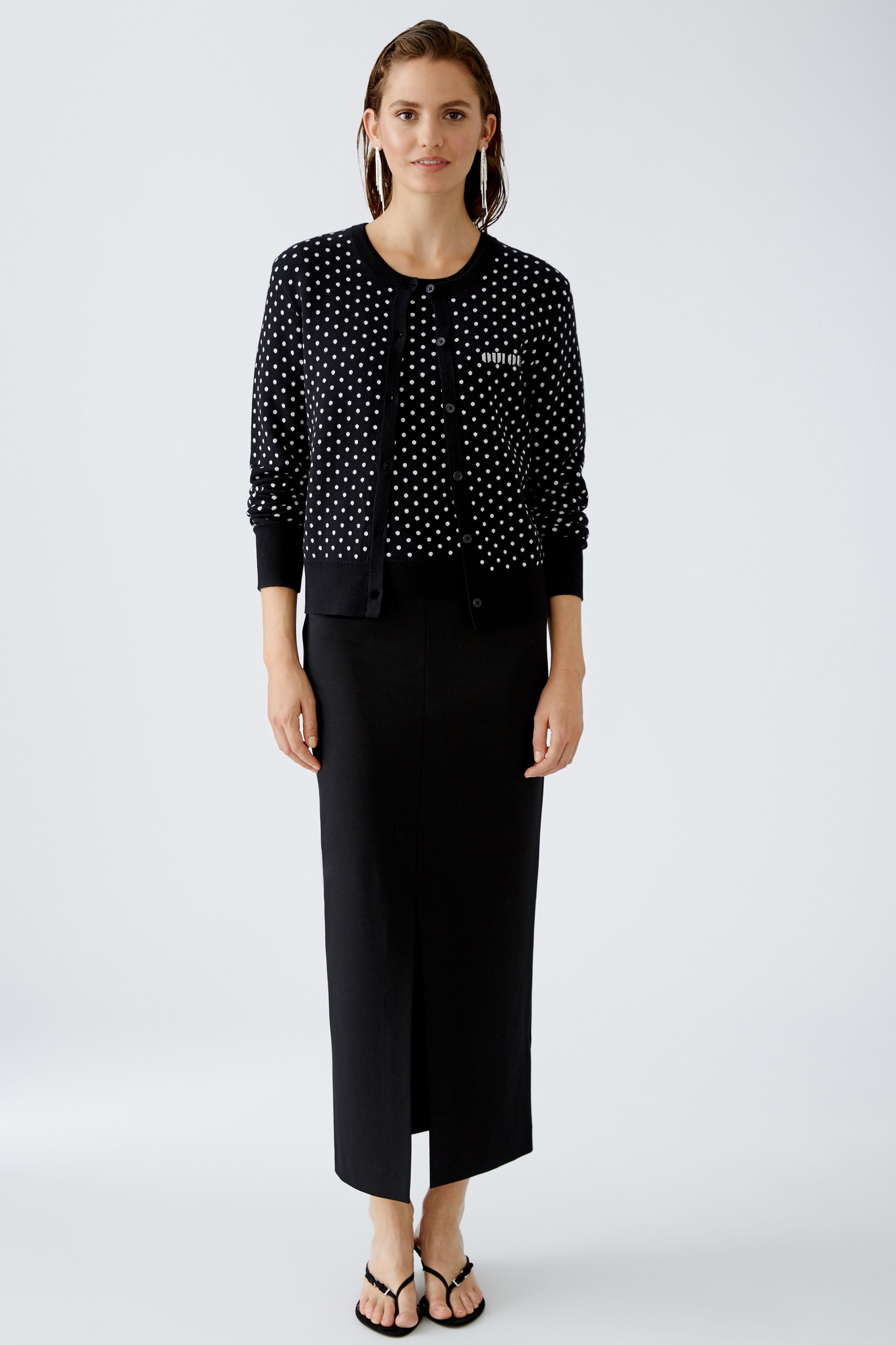 Oui - Polka Dot Cardigan