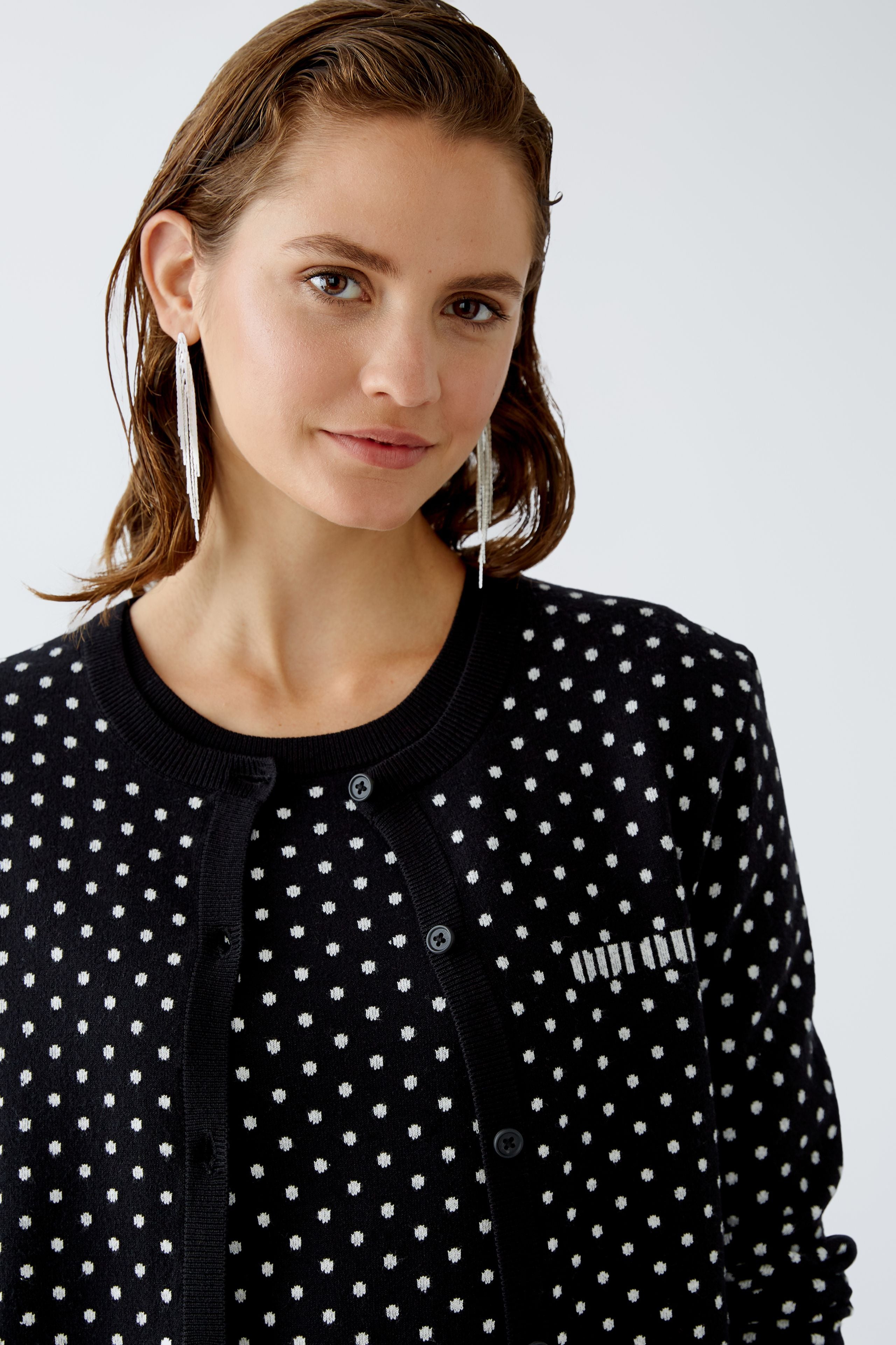 Oui - Polka Dot Cardigan