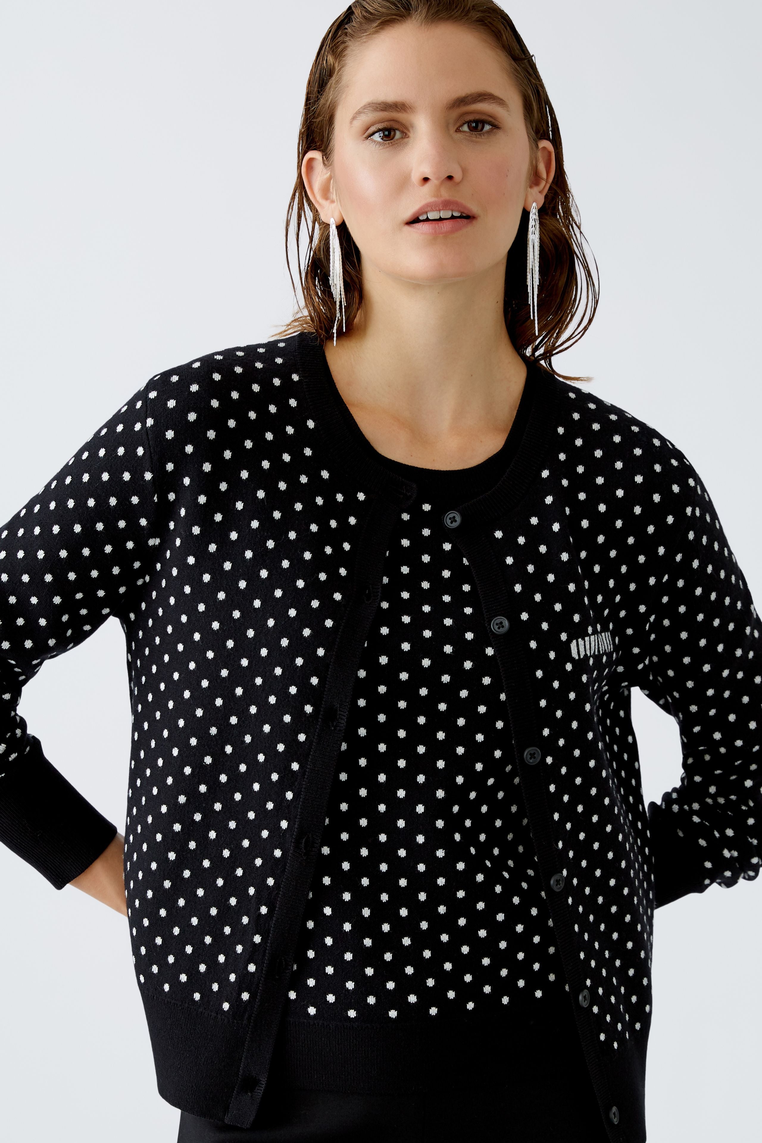 Oui - Polka Dot Cardigan