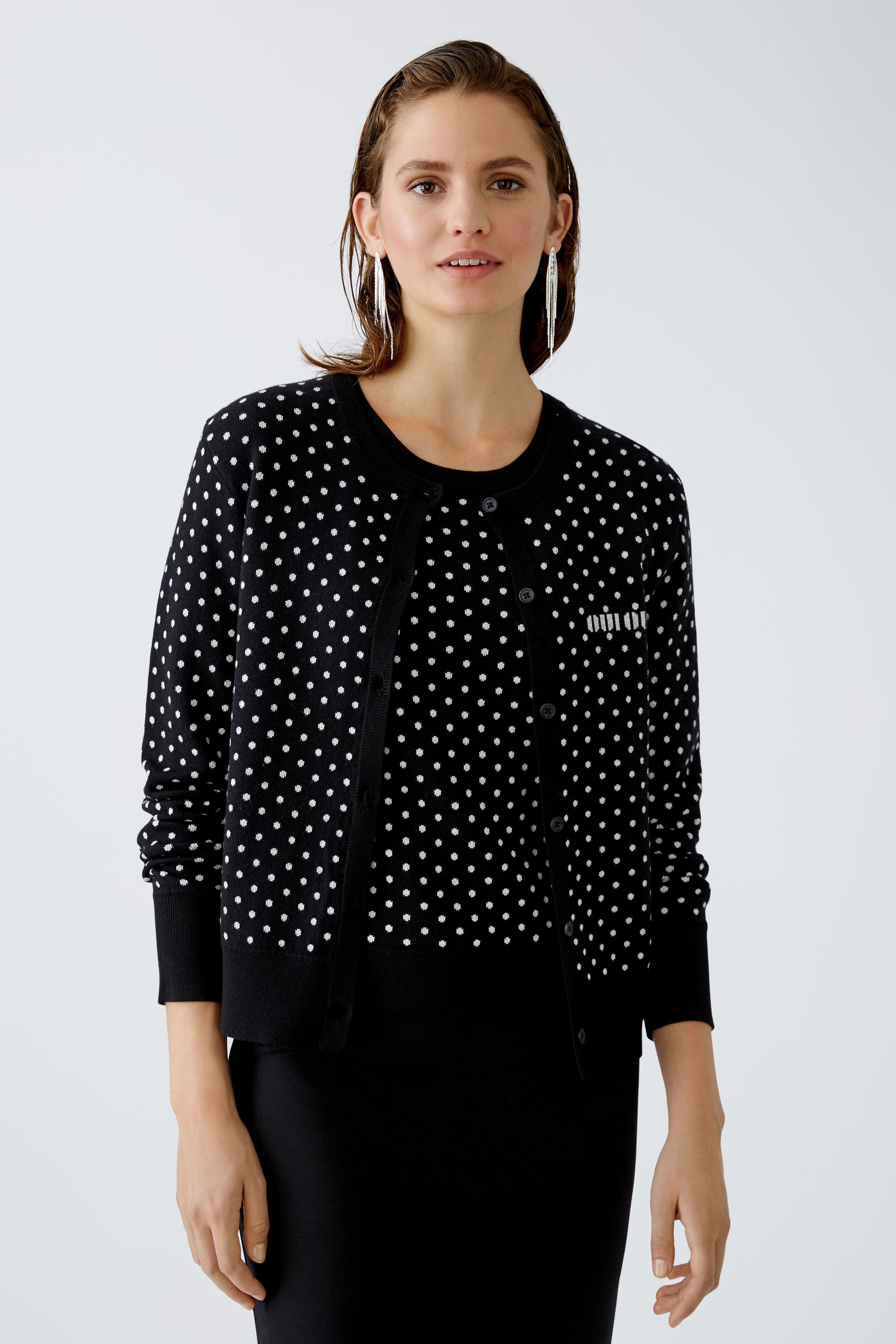 Oui - Polka Dot Cardigan