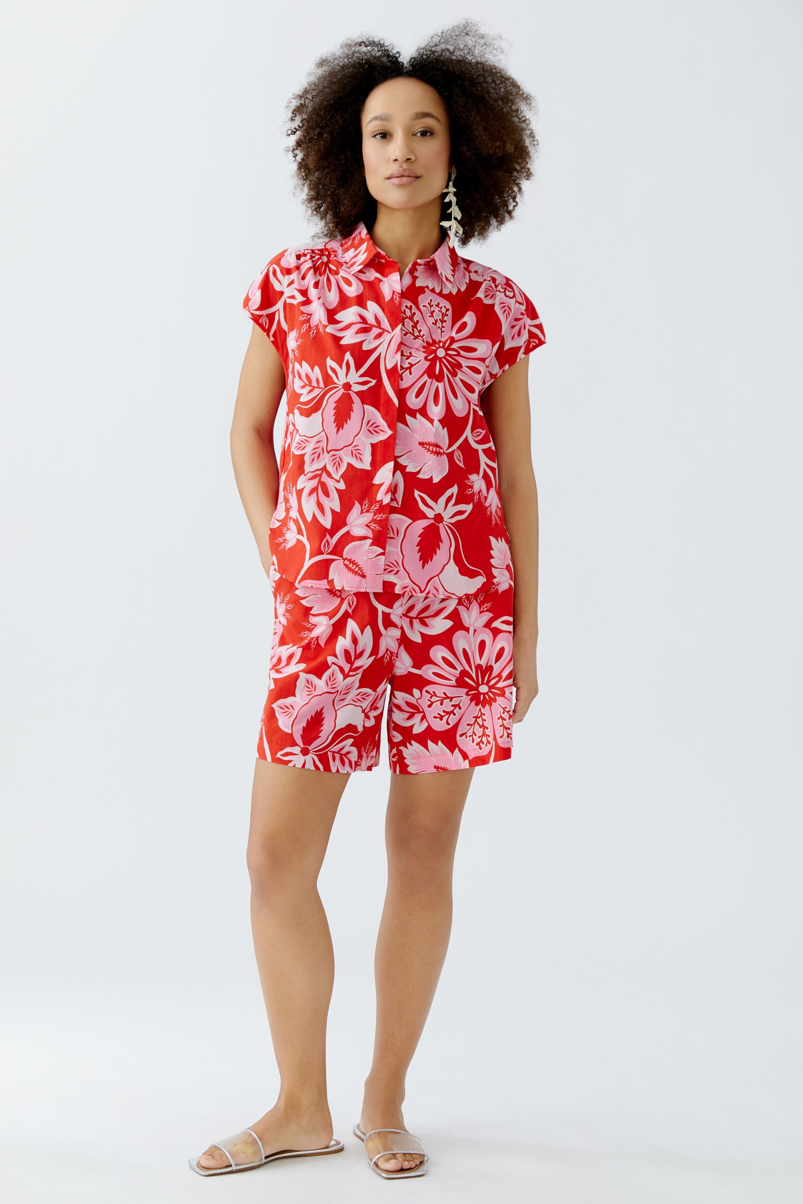 Oui - Red Rose Shorts