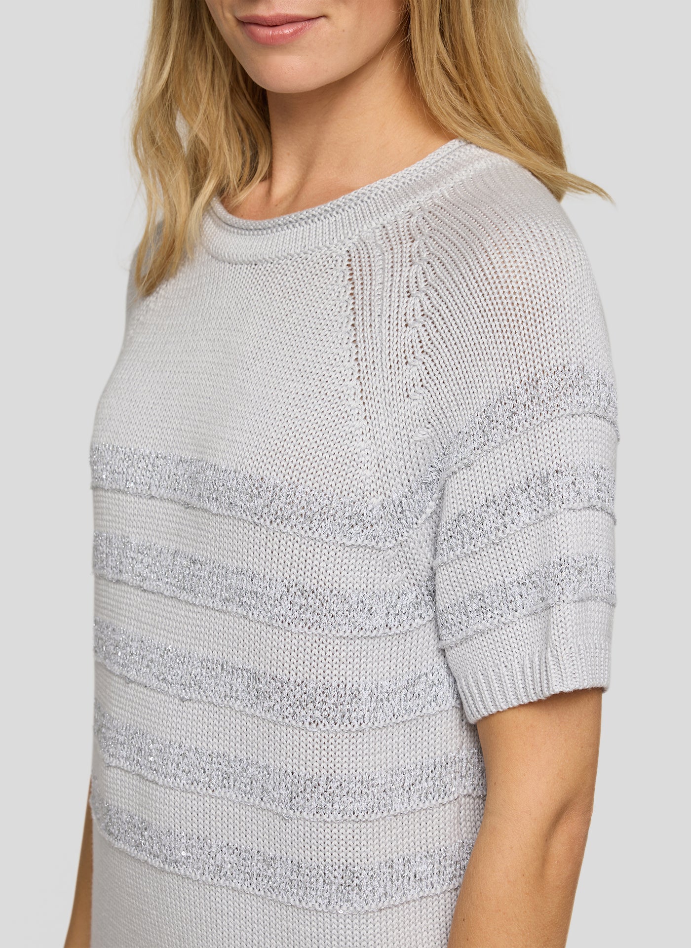 Rabe- Silver Knit Top
