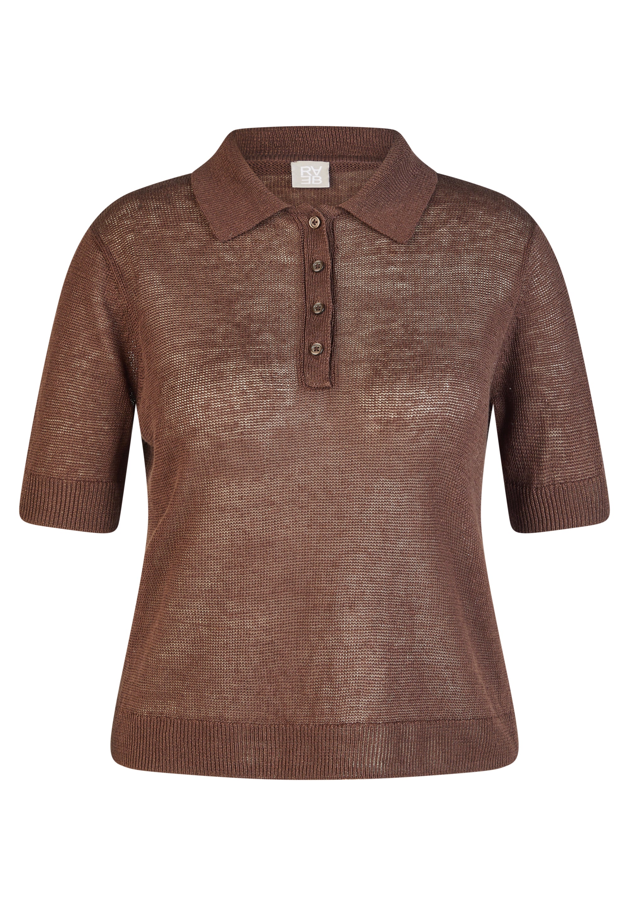 Rabe- Chocolate Linen Knit Polo