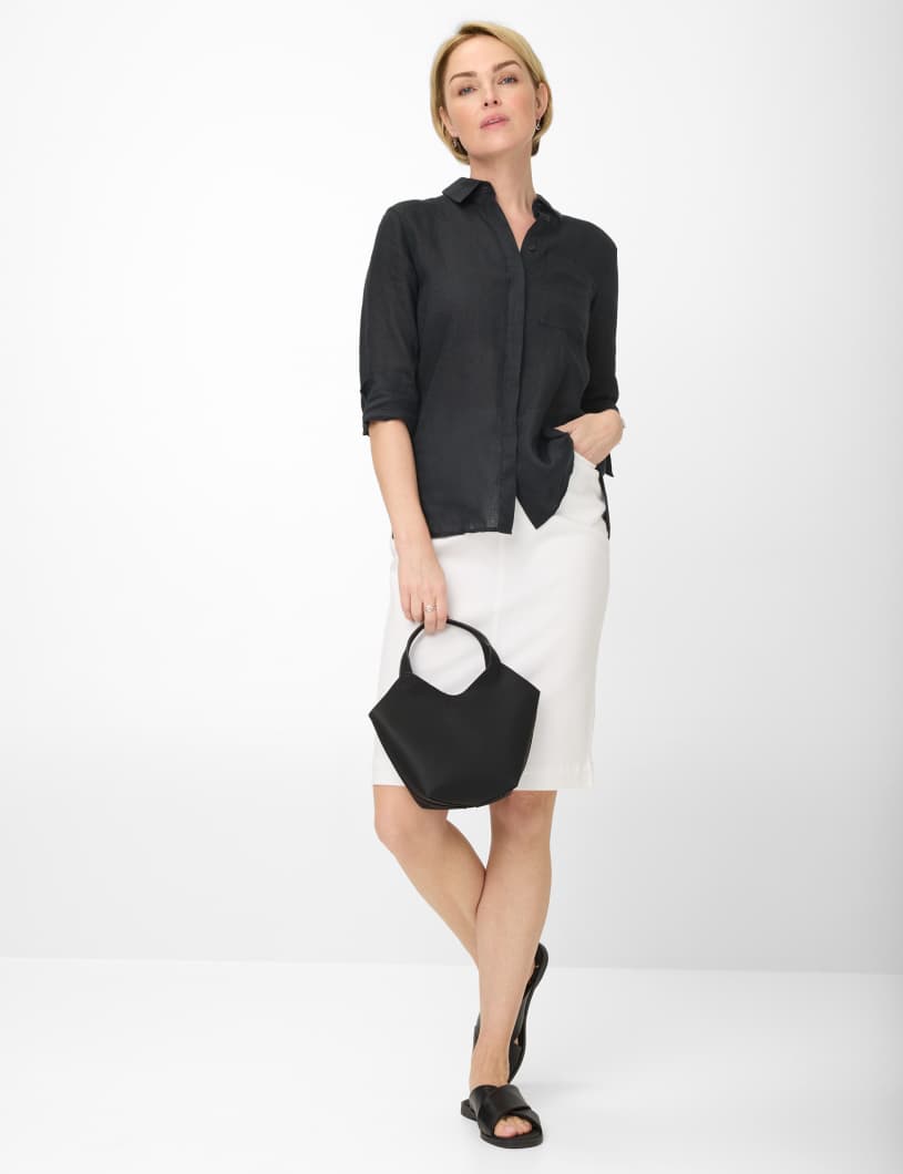 Brax Raphaela- Pamina Skirt - White Denim