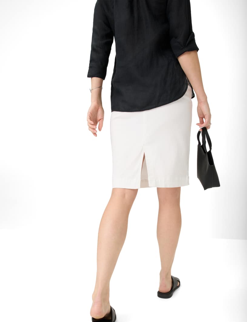 Brax Raphaela- Pamina Skirt - White Denim