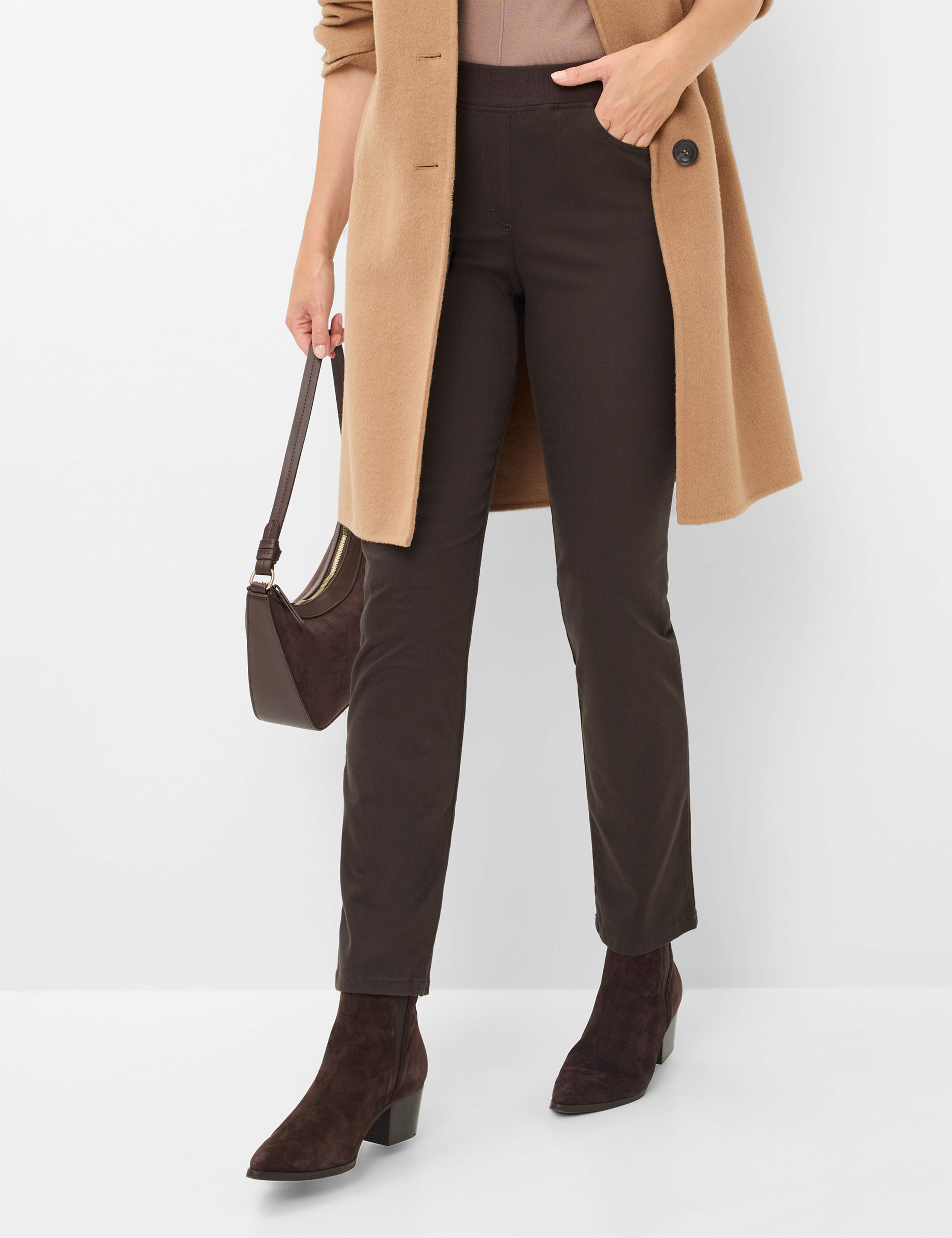 Brax - Pamina Pull on Pant Lyocell blend - Chocolate