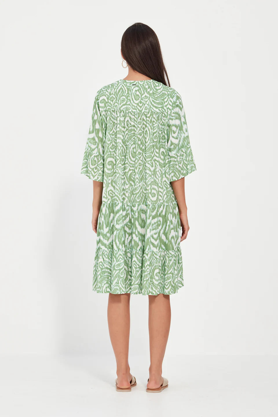 Verge - Vale Dress Green Print