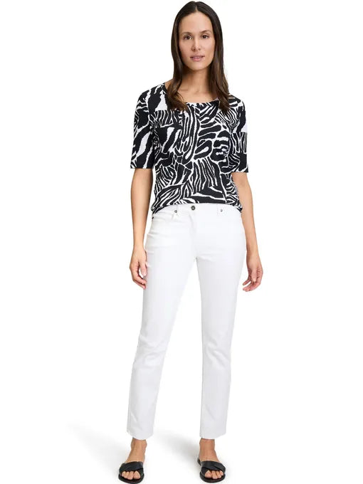 Betty Barclay - So Cosy Black and White Print T-Shirt