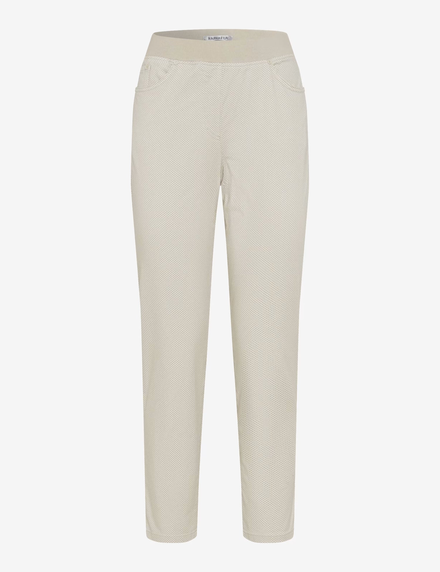 Brax Raphaela Pamina 6/8 Length- Beige and White Print