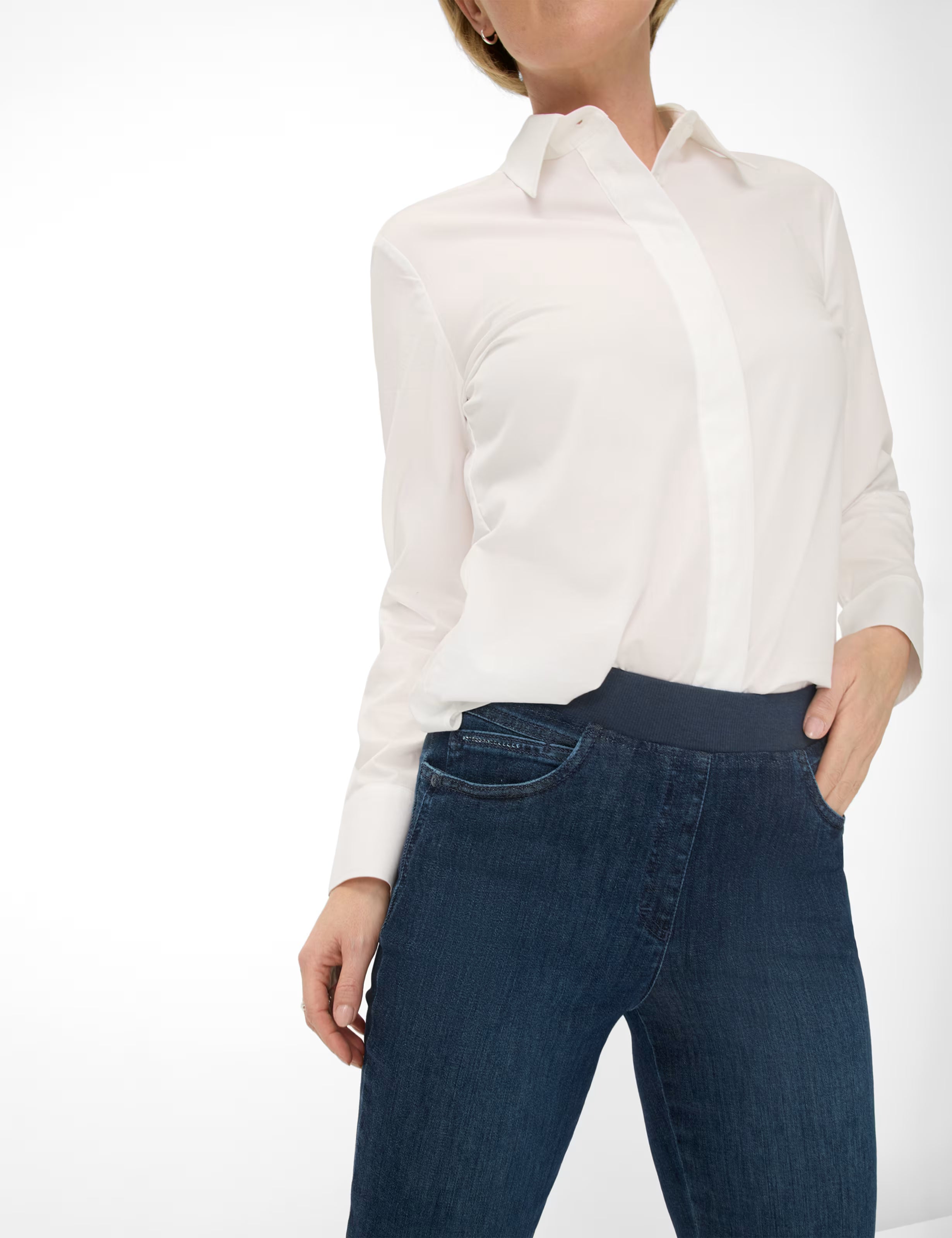 Brax - Pamina Pull on Pant - Blue Denim