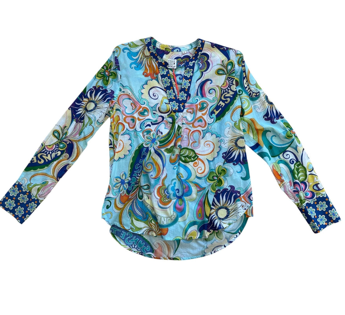 Emily Van Den Bergh -Swirl Long Sleeve Blouse