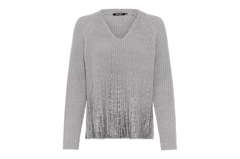 Olsen Silver Grey Knit Jumper