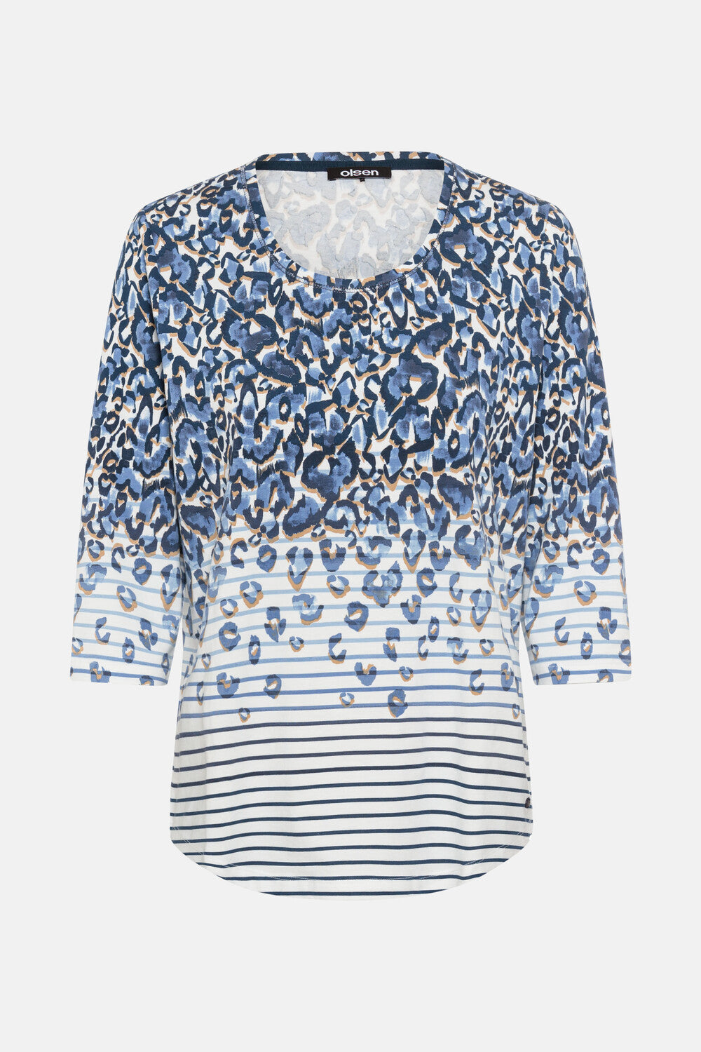 Olsen - Animal / Stripe T-shirt