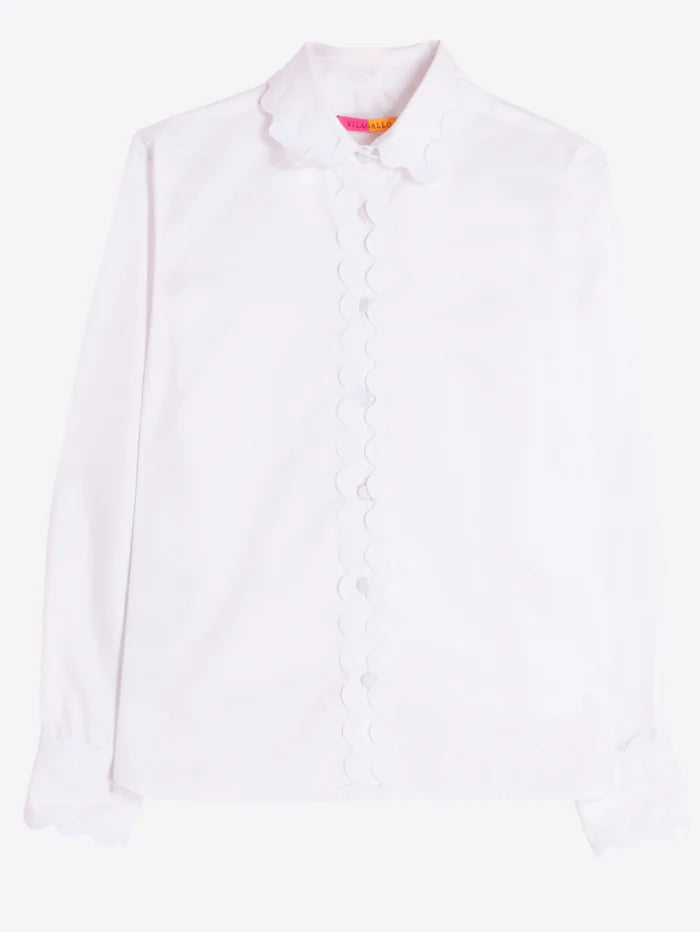 Vilagallo White Cotton Twill Shirt