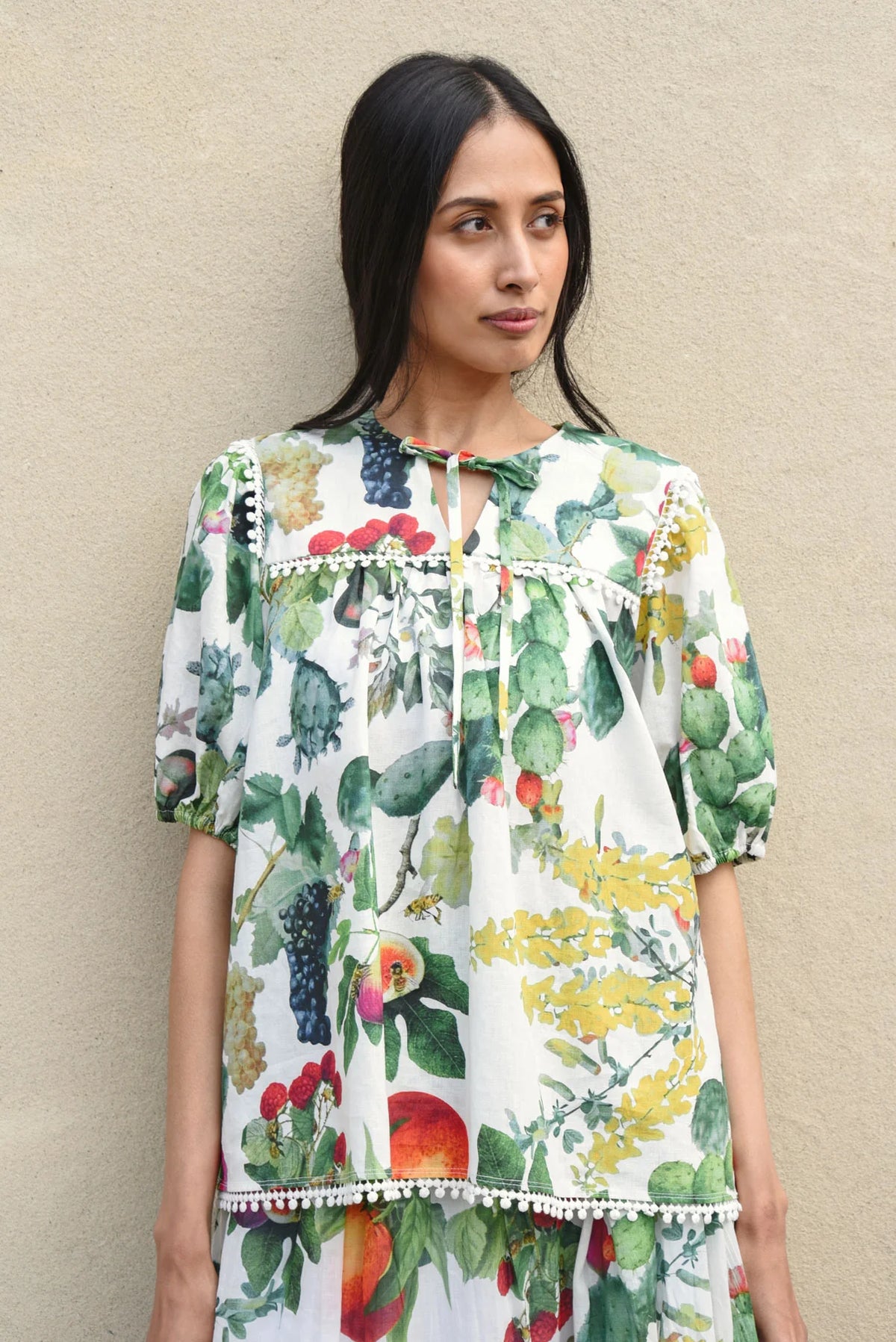 Trelise Cooper Puff and Play Fruit Print Top