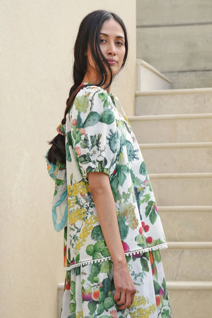 Trelise Cooper Puff and Play Fruit Print Top