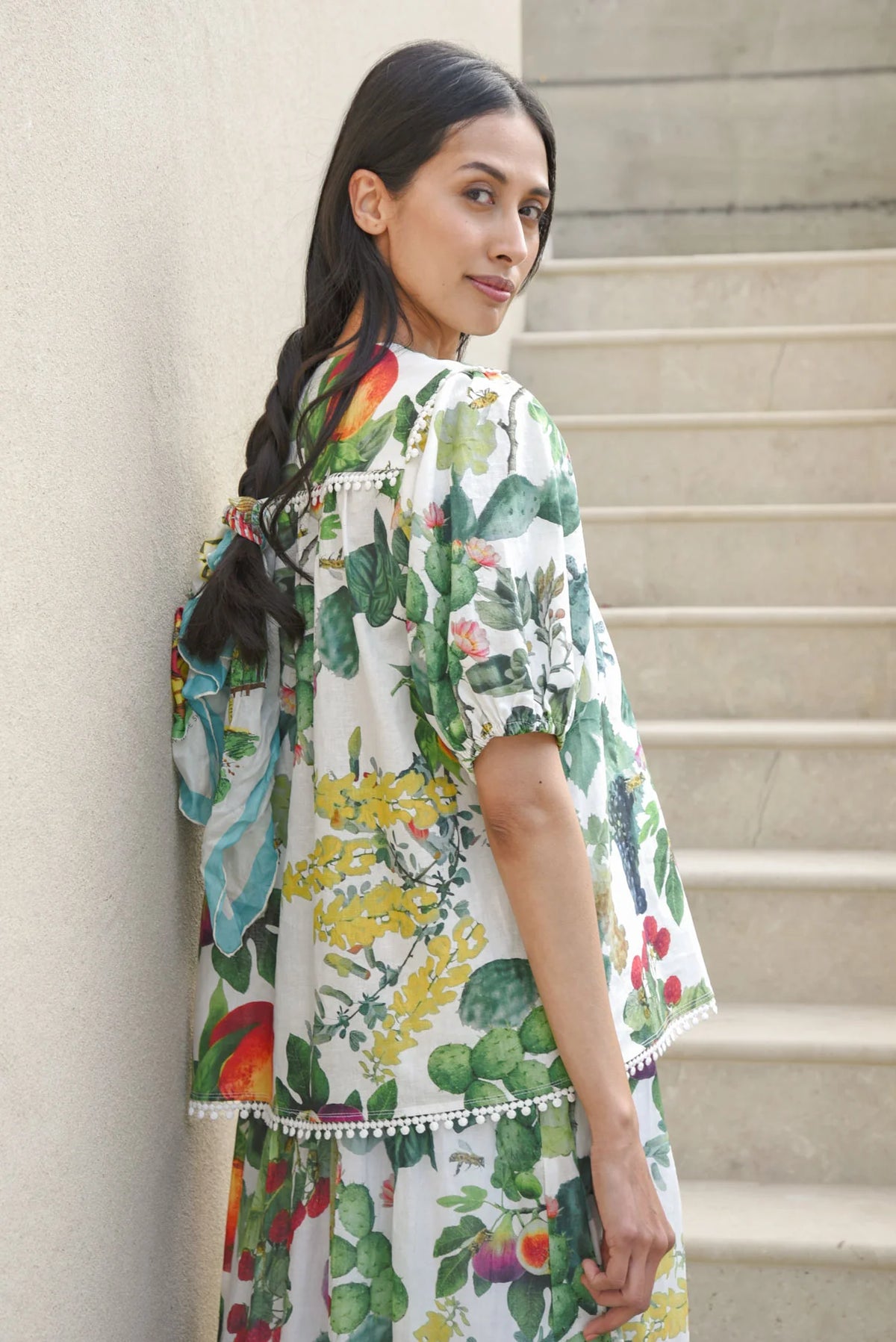 Trelise Cooper Puff and Play Fruit Print Top