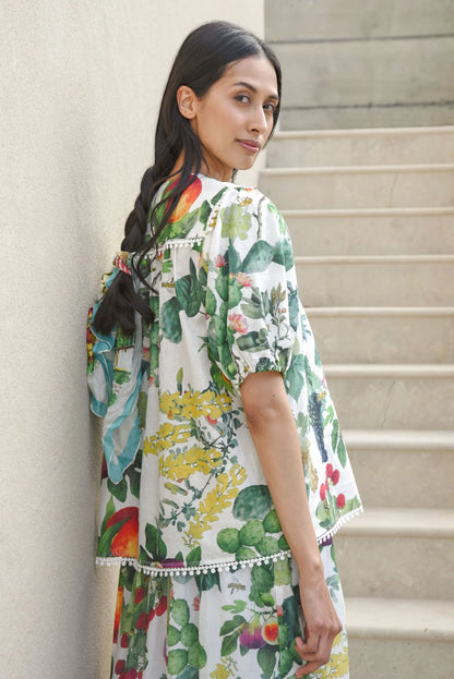 Trelise Cooper Puff and Play Fruit Print Top