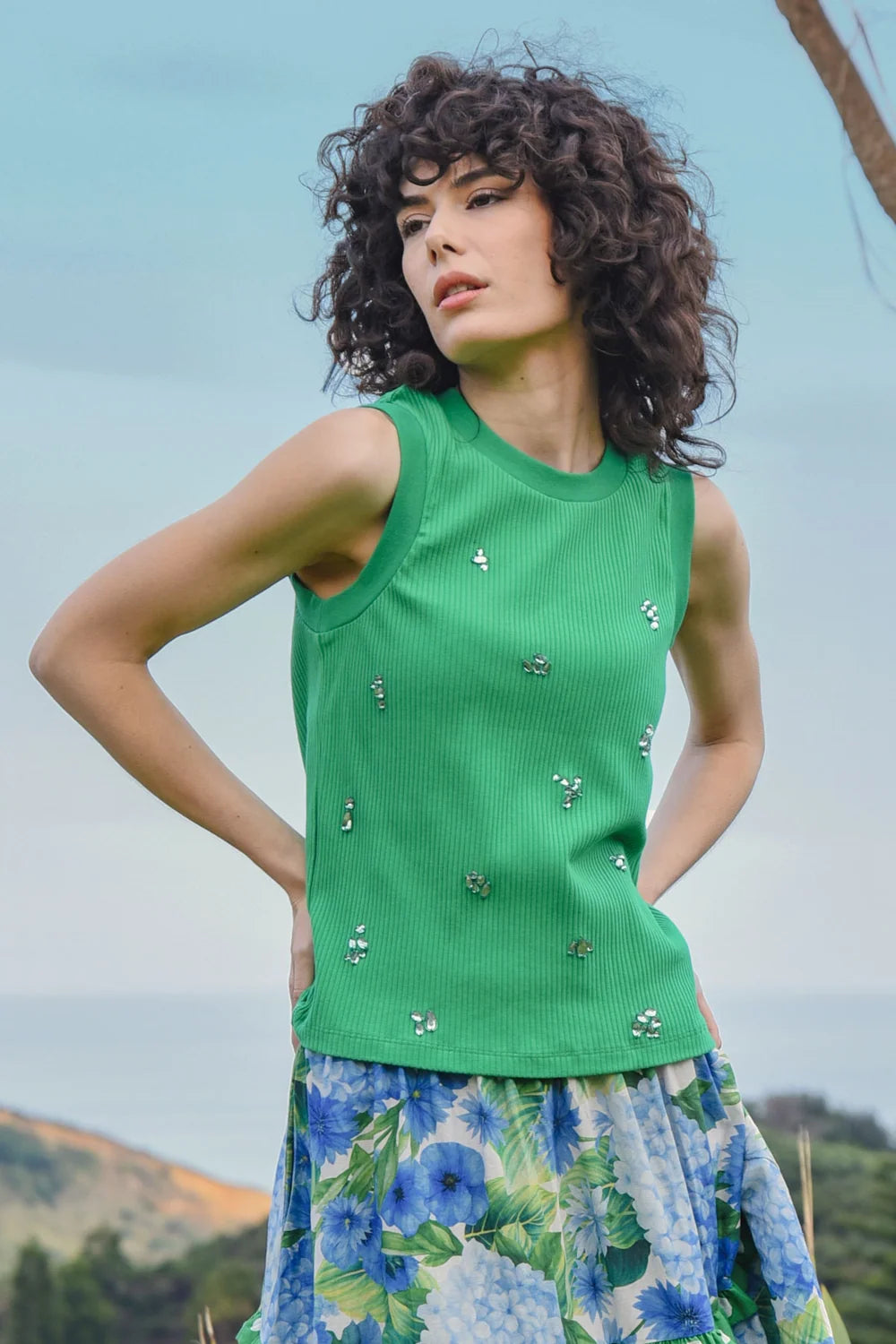 TEAM BEDAZZLED Singlet - Trelise Cooper