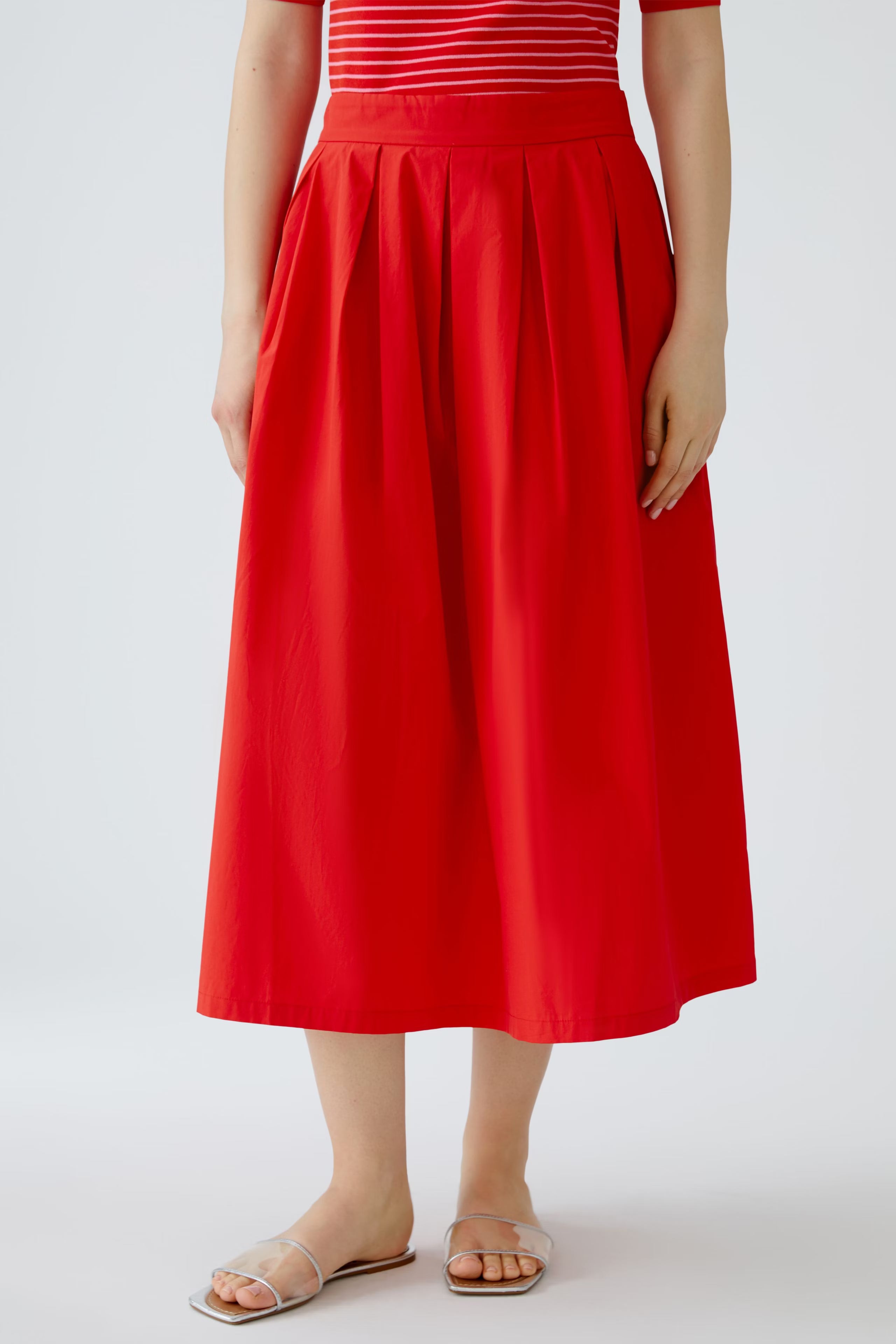 Oui - Midi Skirt Lipstick Red