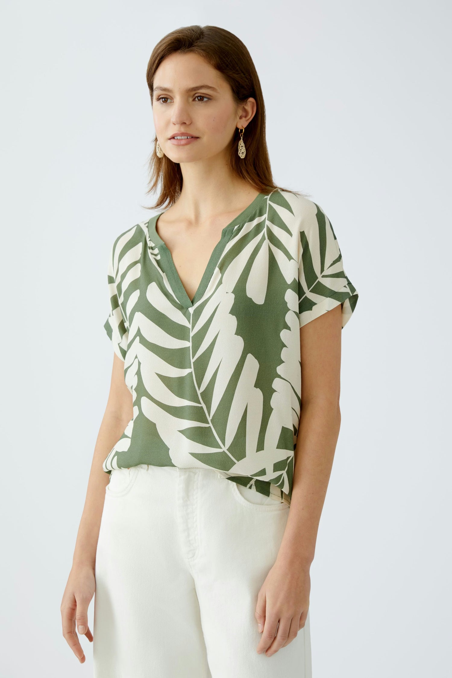 Oui - Palm Print Top