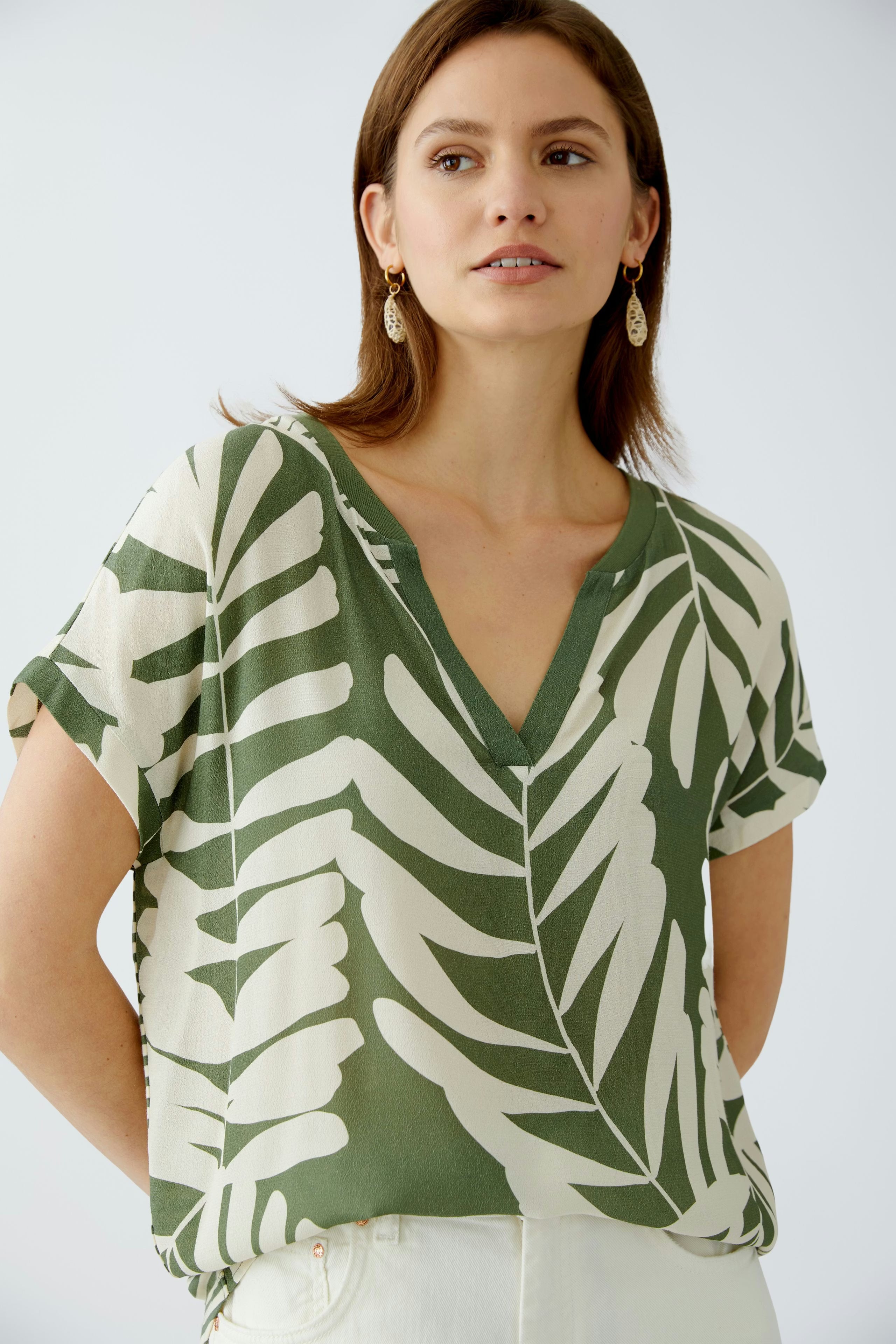 Oui - Palm Print Top