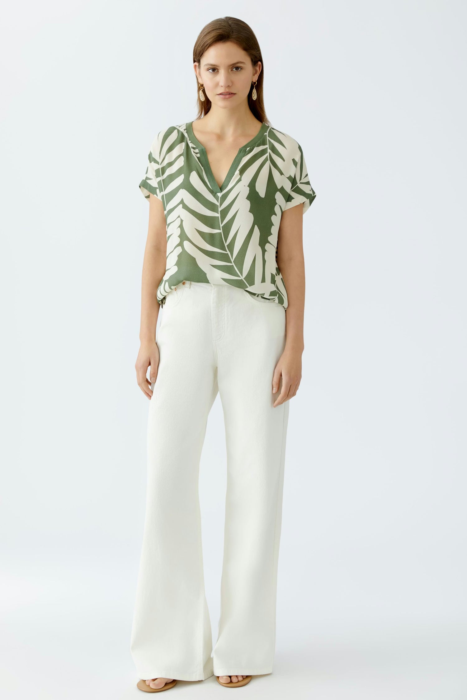 Oui - Palm Print Top