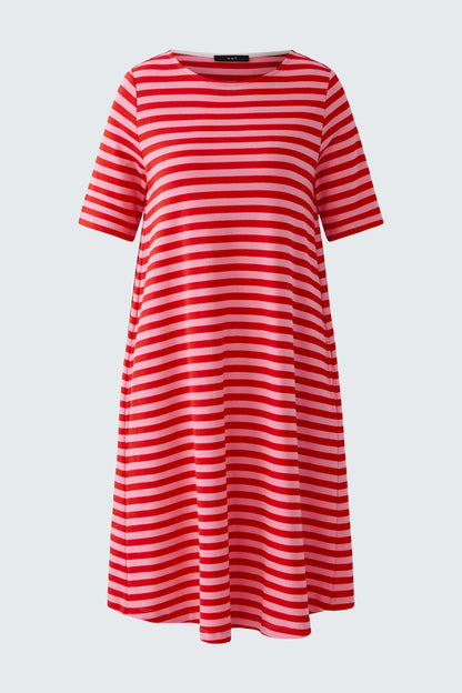 Oui- Pink and Red Stripe Dress
