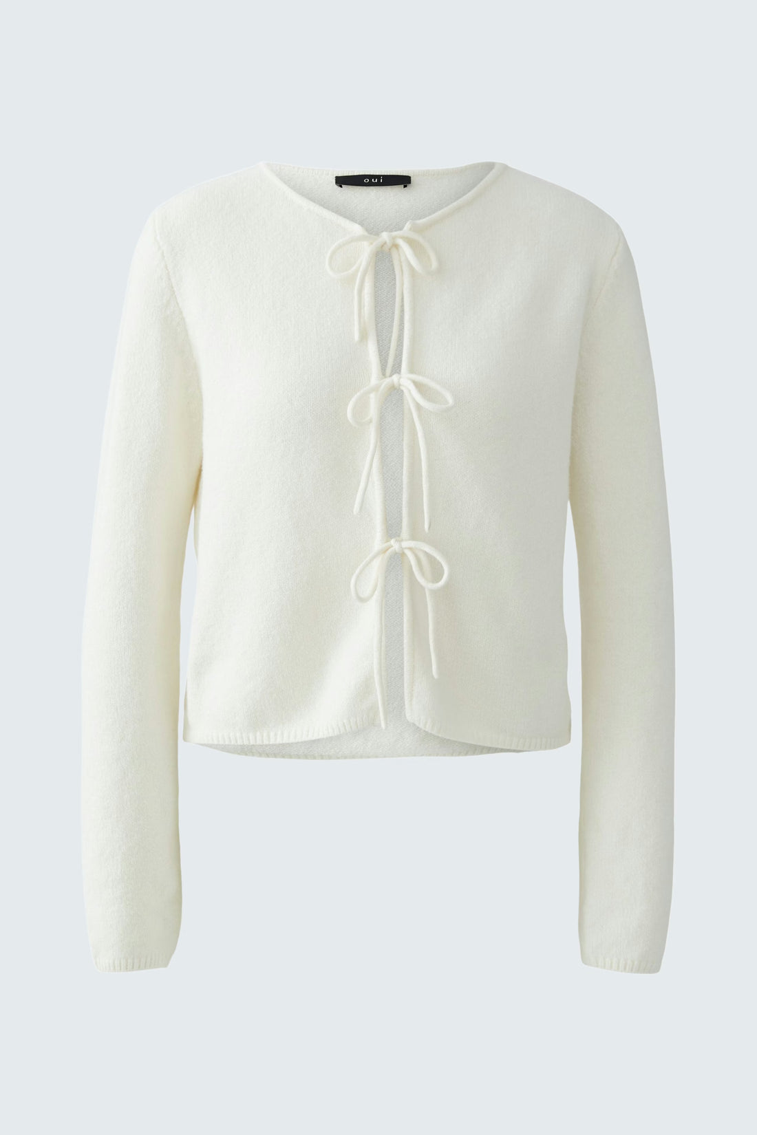 Oui- Bow Cream Cardi